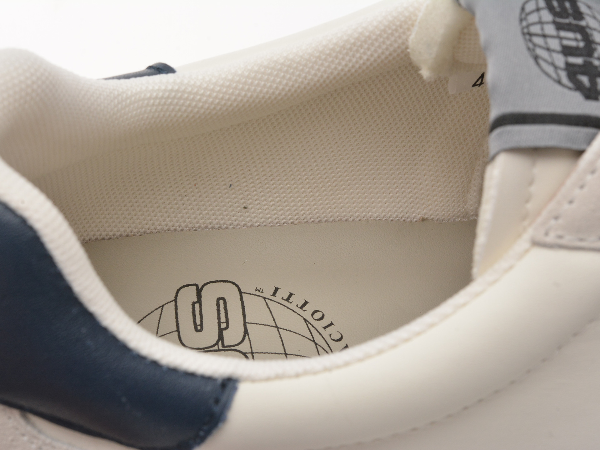 Pantofi sport 4US albi, MARK 100, din piele naturala