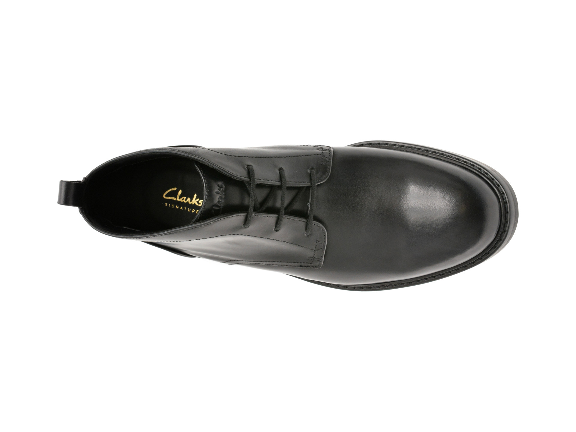 Ghete elegante CLARKS negre, ALDWIN CHUKKA, din piele naturala