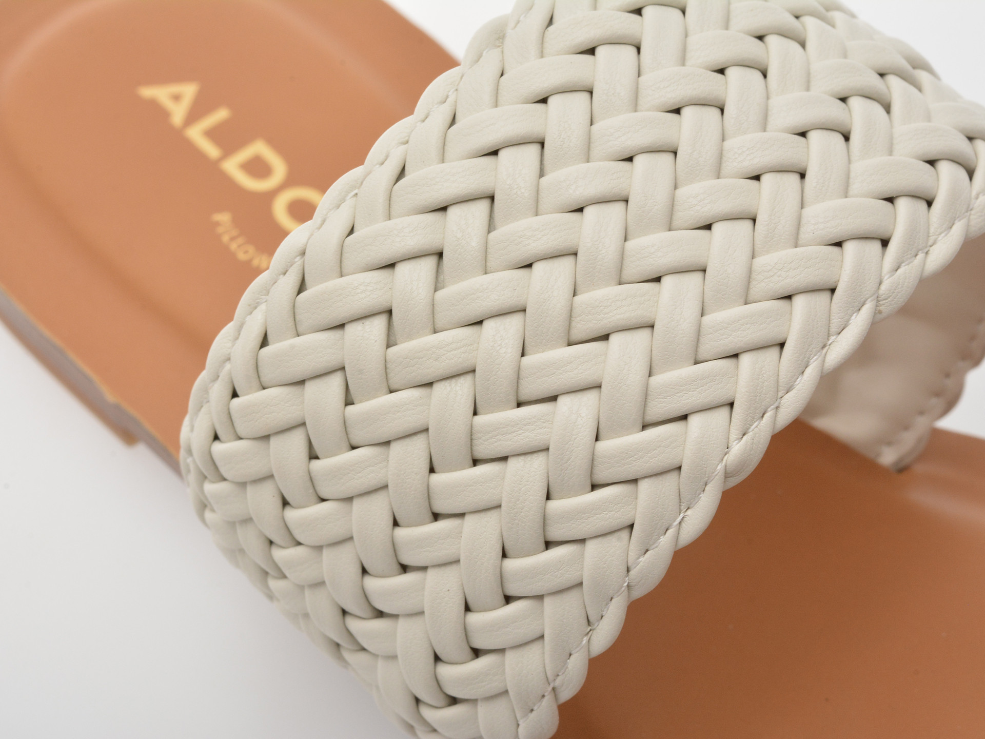 Papuci ALDO albi, BEACHWALK 121, din piele ecologica