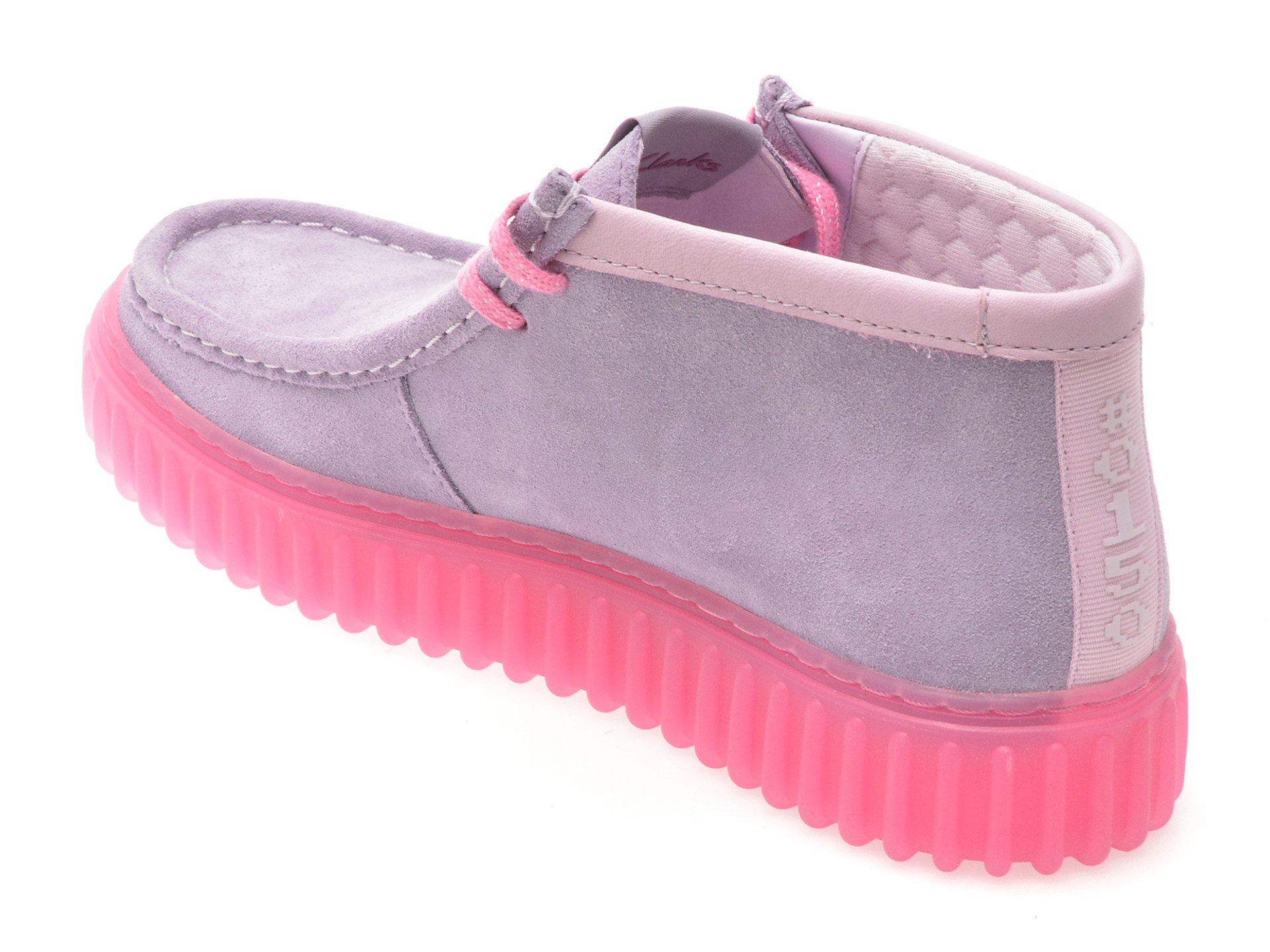 Ghete CLARKS roz, TORHILL EXPLORE, din piele intoarsa