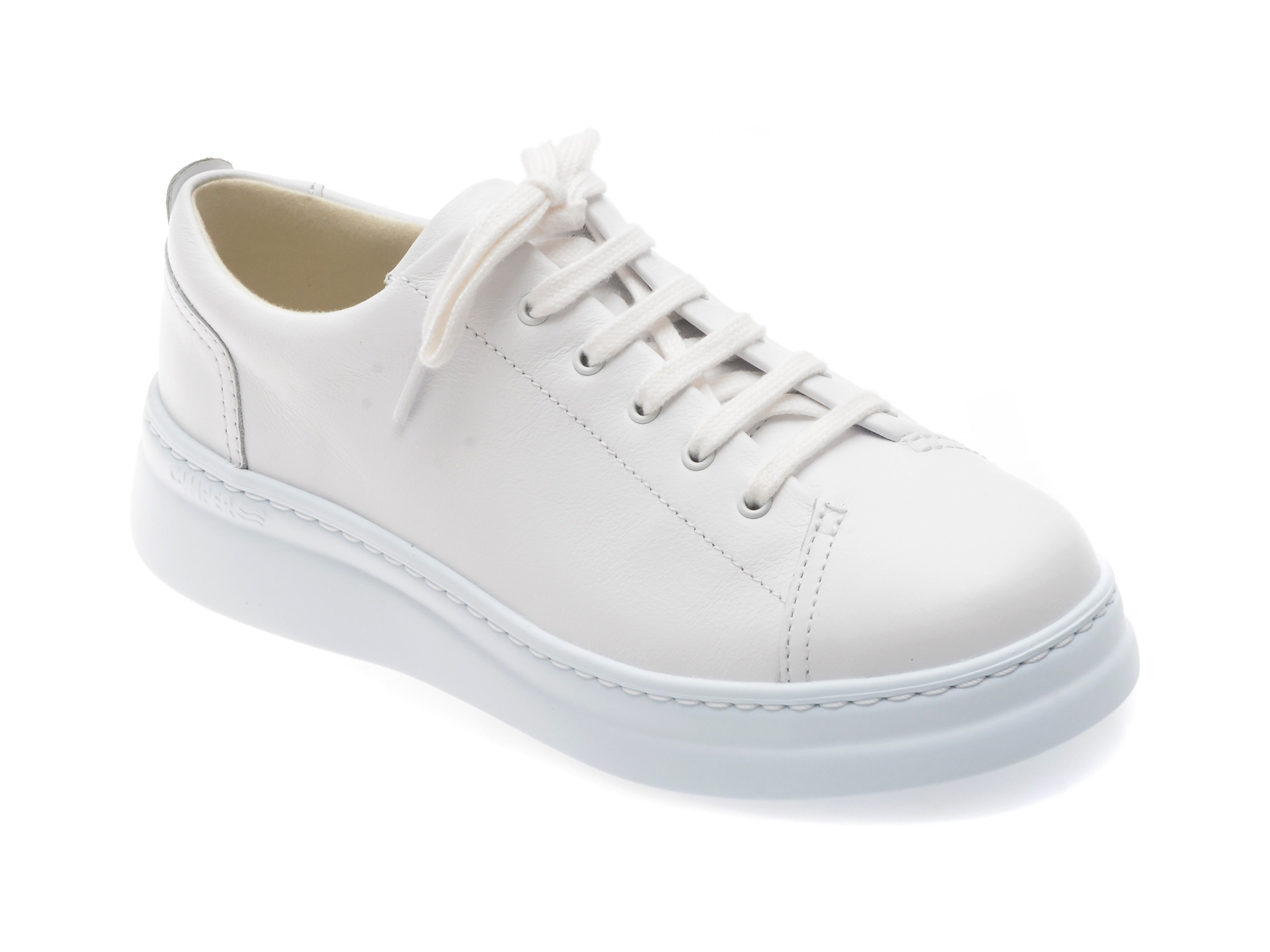 Pantofi sport CAMPER albi, RUNNER, din piele naturala