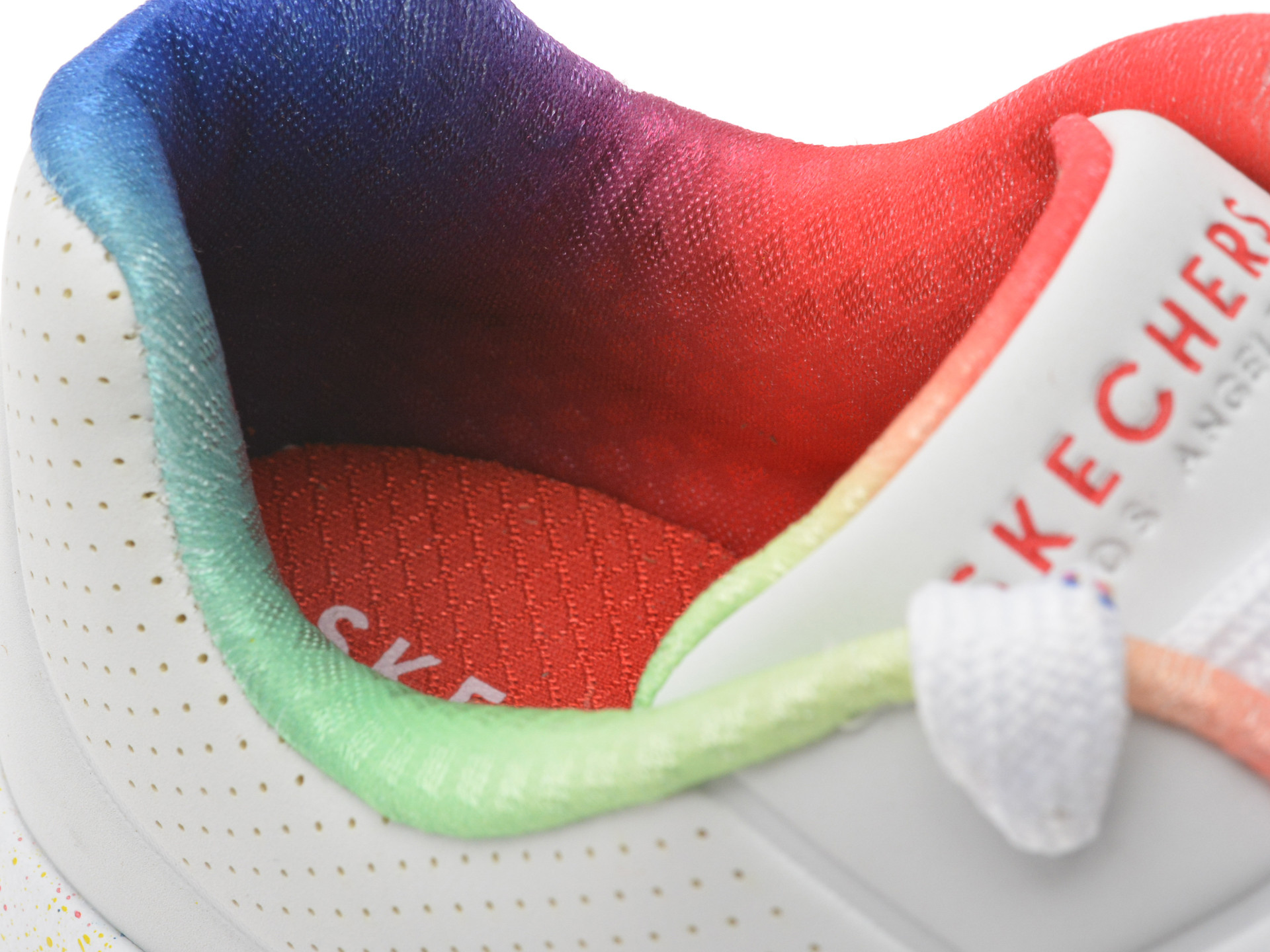 Pantofi sport SKECHERS albi, UNO LITE, din piele ecologica