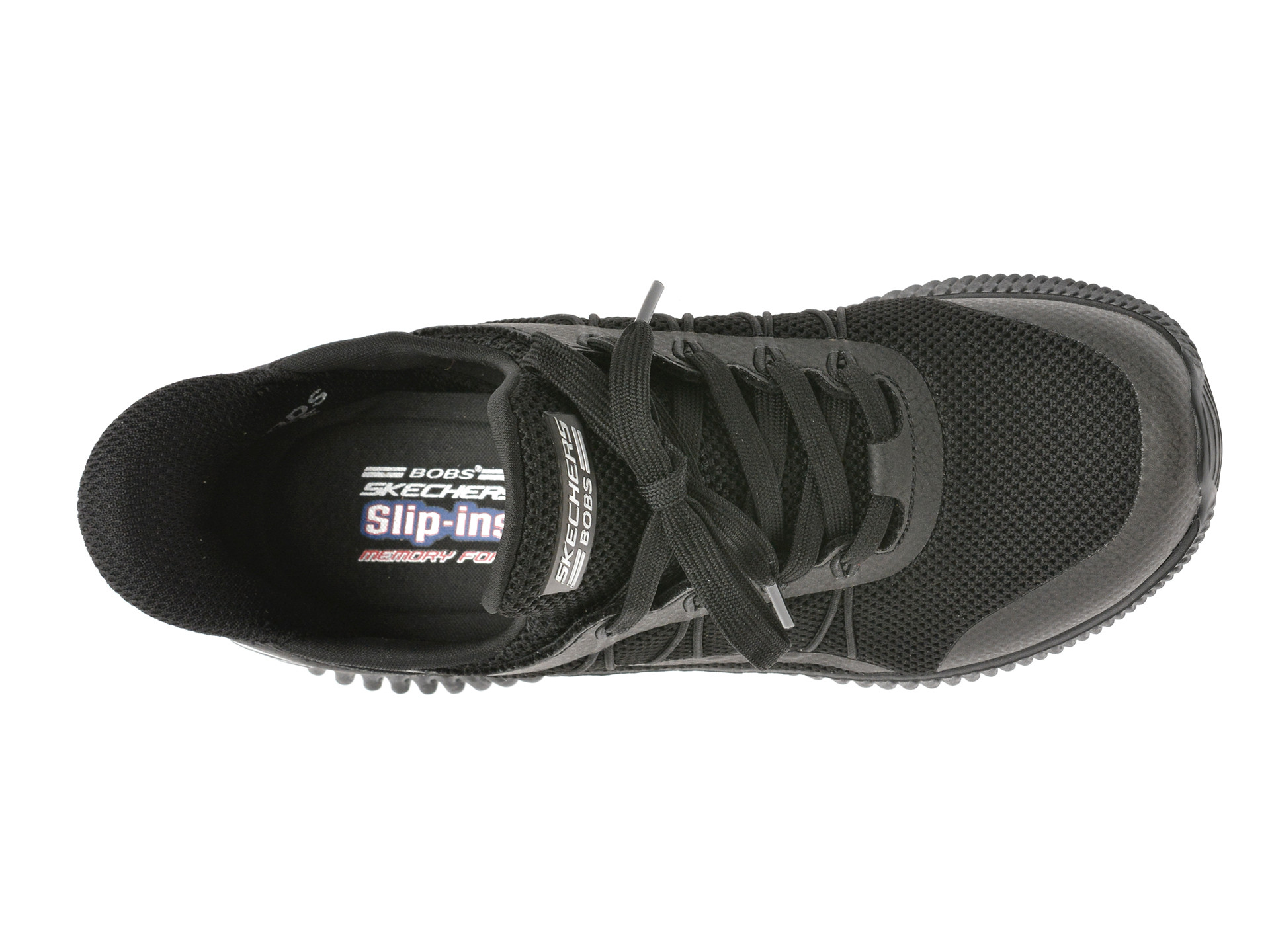 Pantofi sport SKECHERS negri, BOBS GEO LITE, din material textil