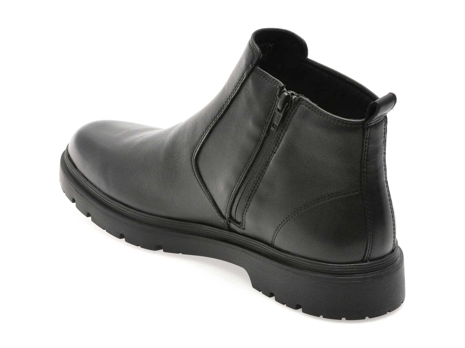 Ghete GEOX negre, U46HNC, din piele naturala