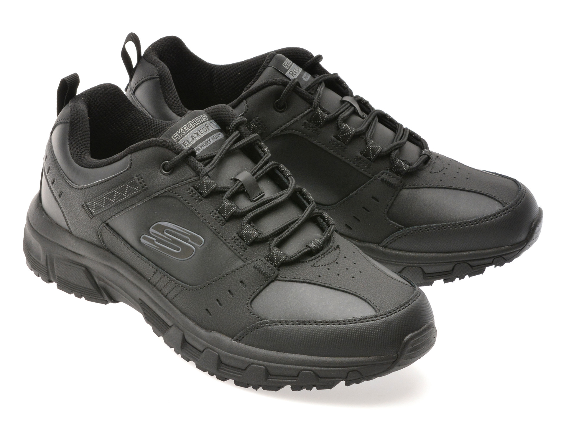 Pantofi sport SKECHERS negri, OAK CANYON, din piele ecologica