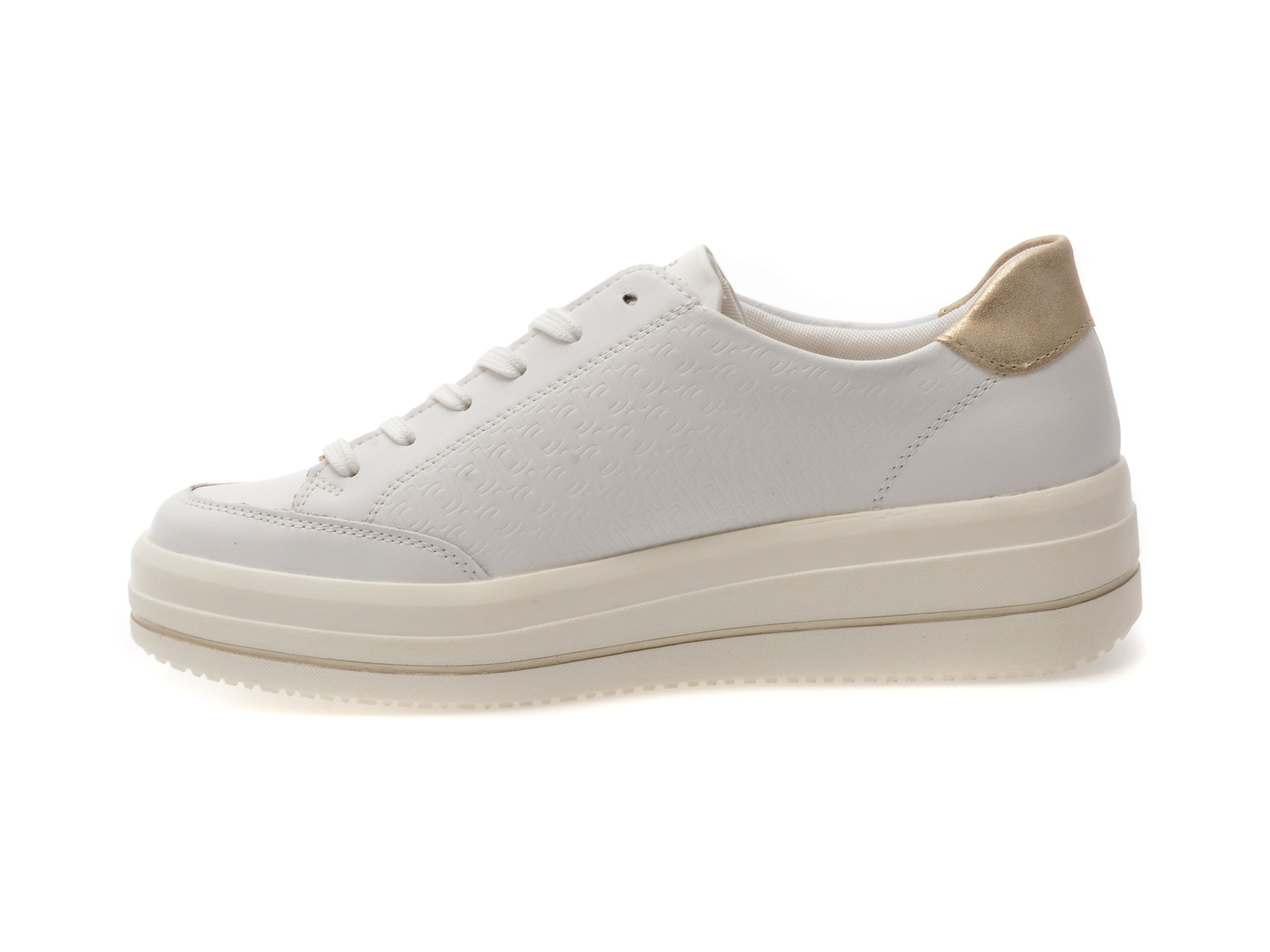 Pantofi sport REMONTE albi, D1C07, din piele naturala