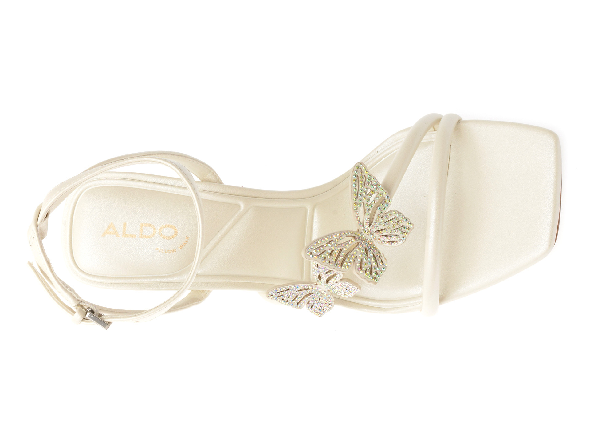 Sandale elegante ALDO albe, LAYLIA 121, din piele ecologica