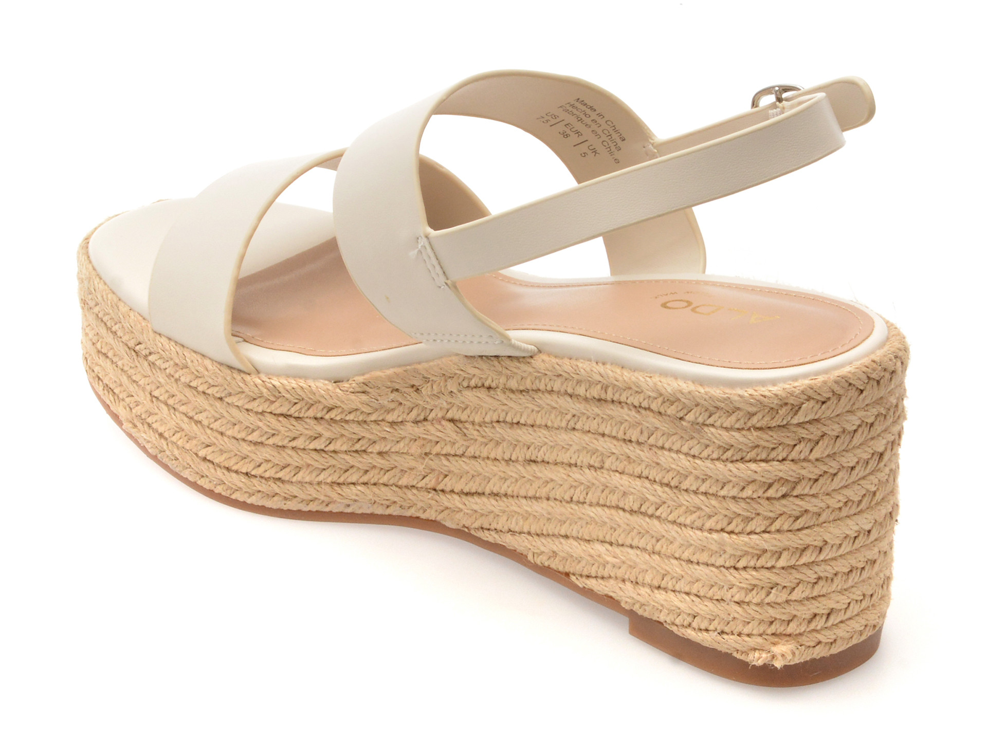 Sandale ALDO albe, KEONI 115, din piele ecologica