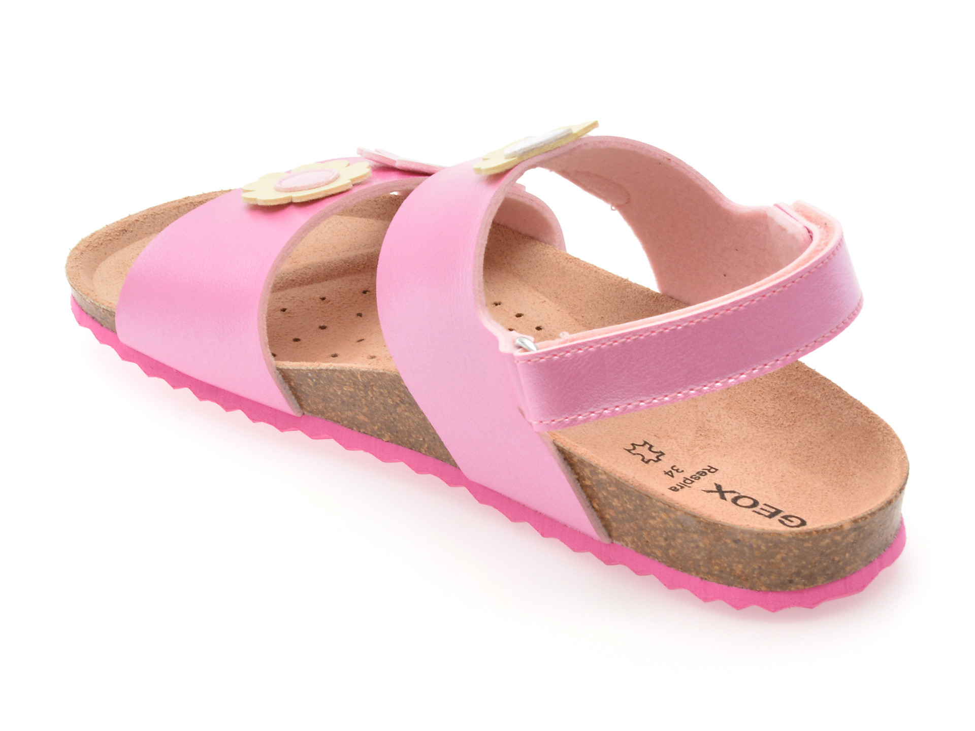 Sandale GEOX roz, J558MD, din piele ecologica
