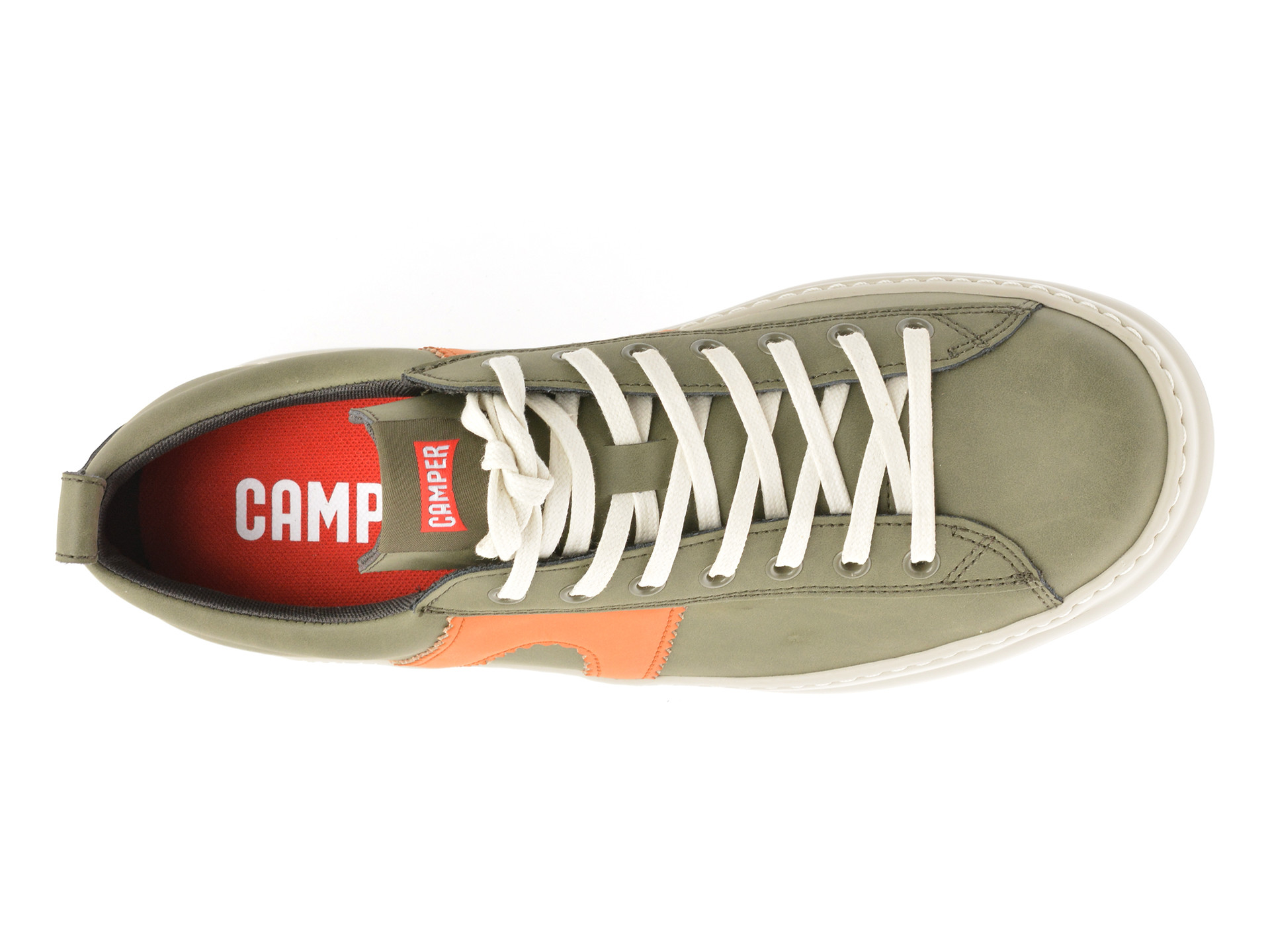 Pantofi sport CAMPER verzi, RUNNER, din piele naturala