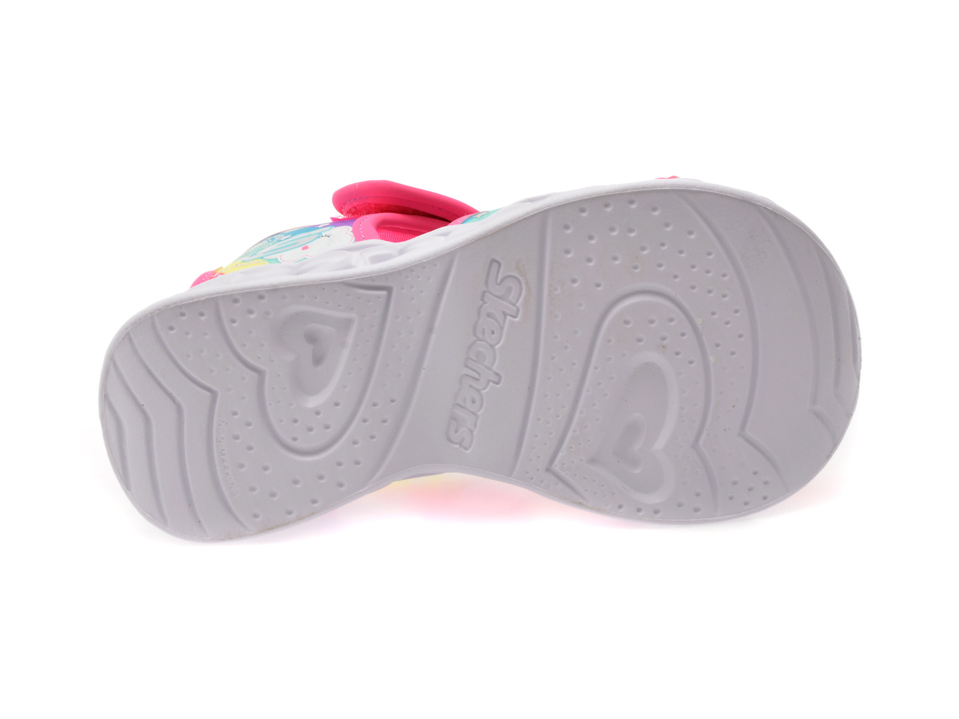 Pantofi sport SKECHERS roz, HEART LIGHTS, din material textil