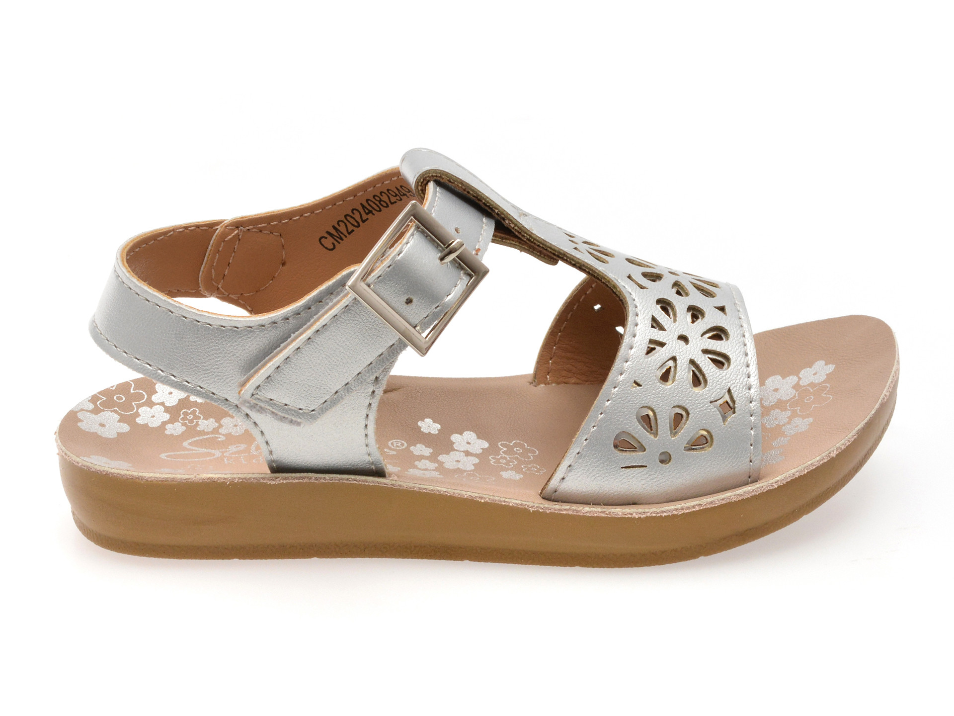 Sandale SELECTION KIDS argintii, 82949, din piele ecologica