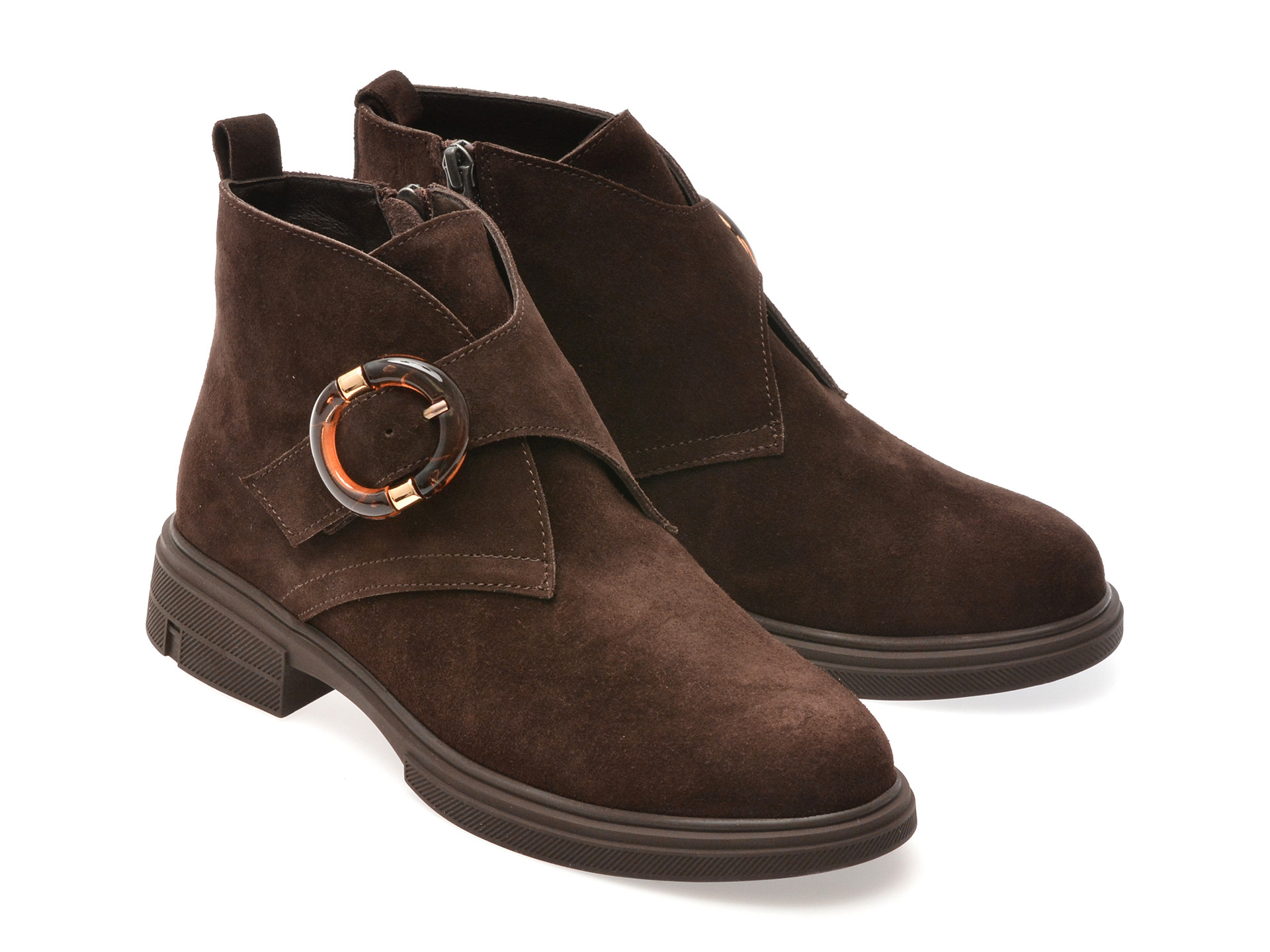 Ghete EPICA maro, 1735072, din piele intoarsa