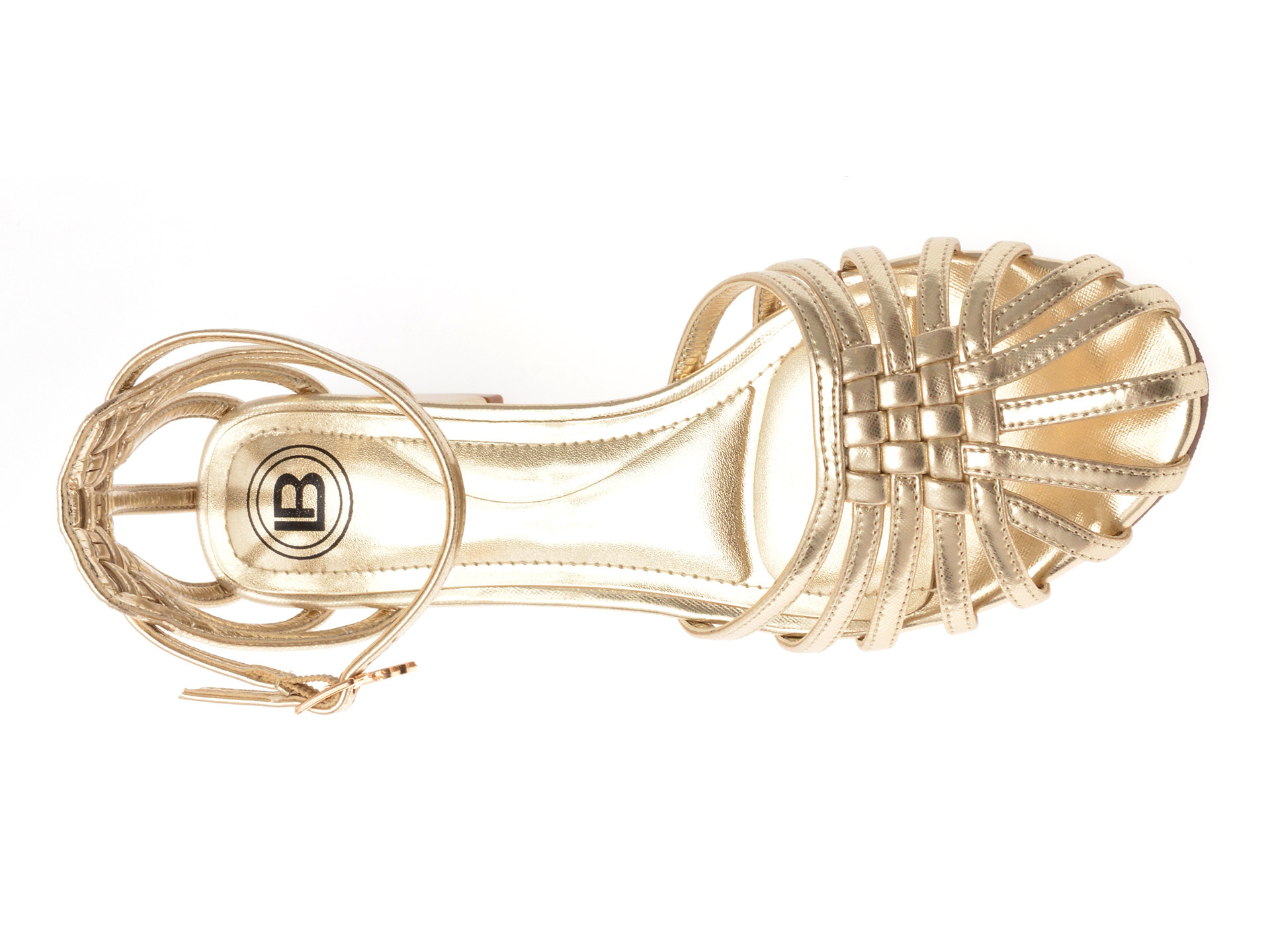 Sandale LAURA BIAGIOTTI aurii, 9031, din piele ecologica