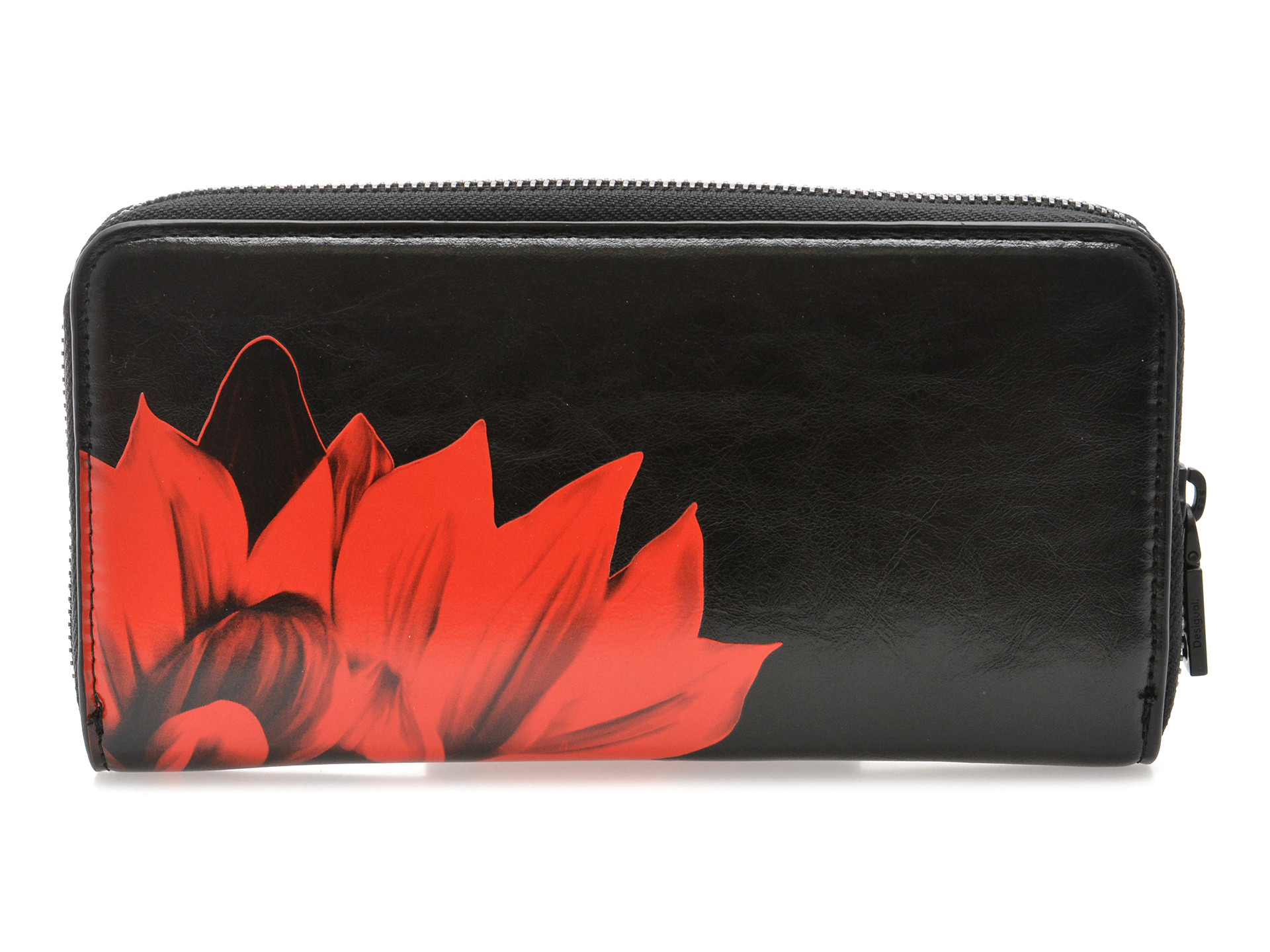 Portofel DESIGUAL negru, WAYP43, din piele ecologica