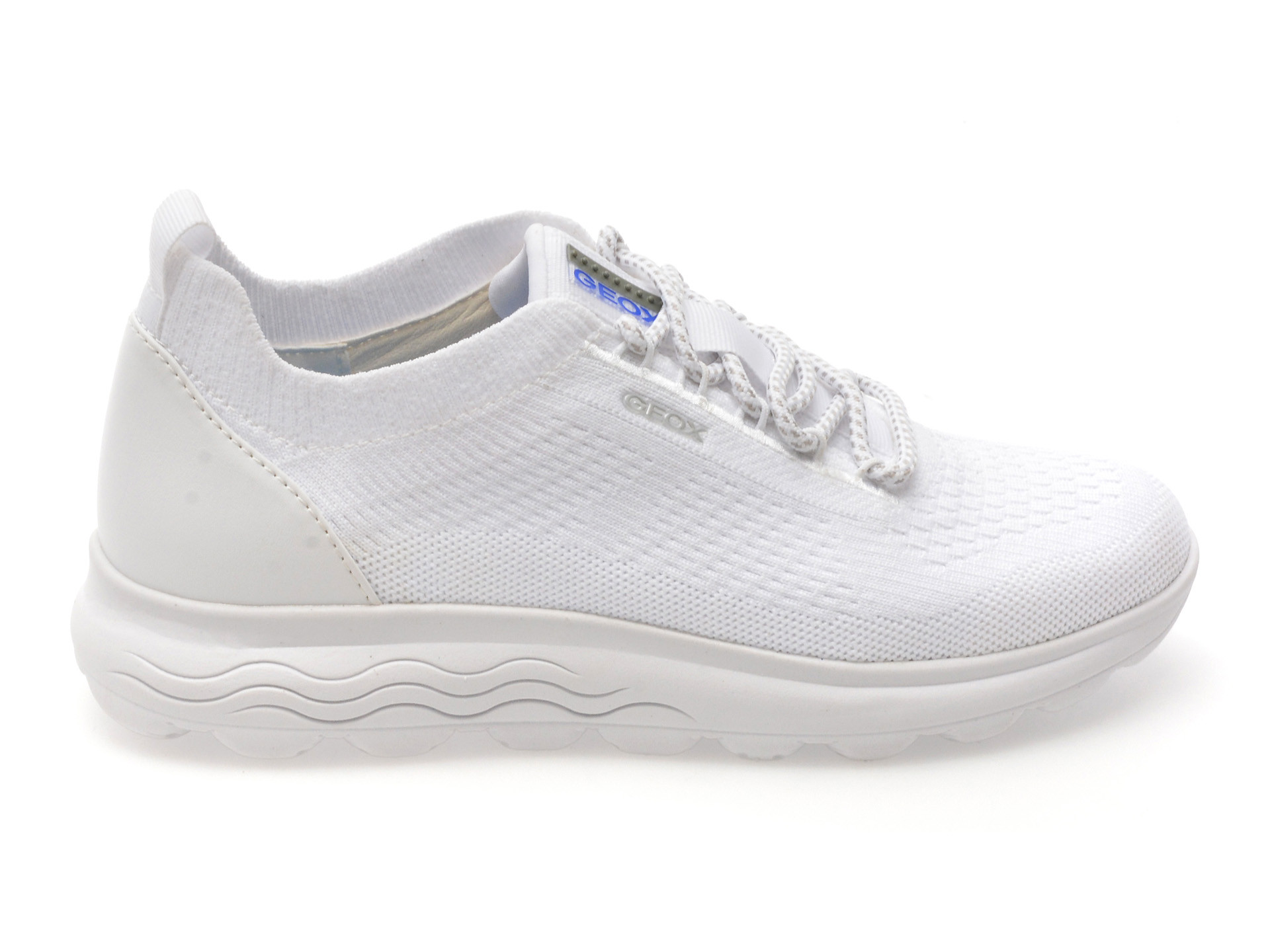 Pantofi sport GEOX albi, D15NUA, din material textil