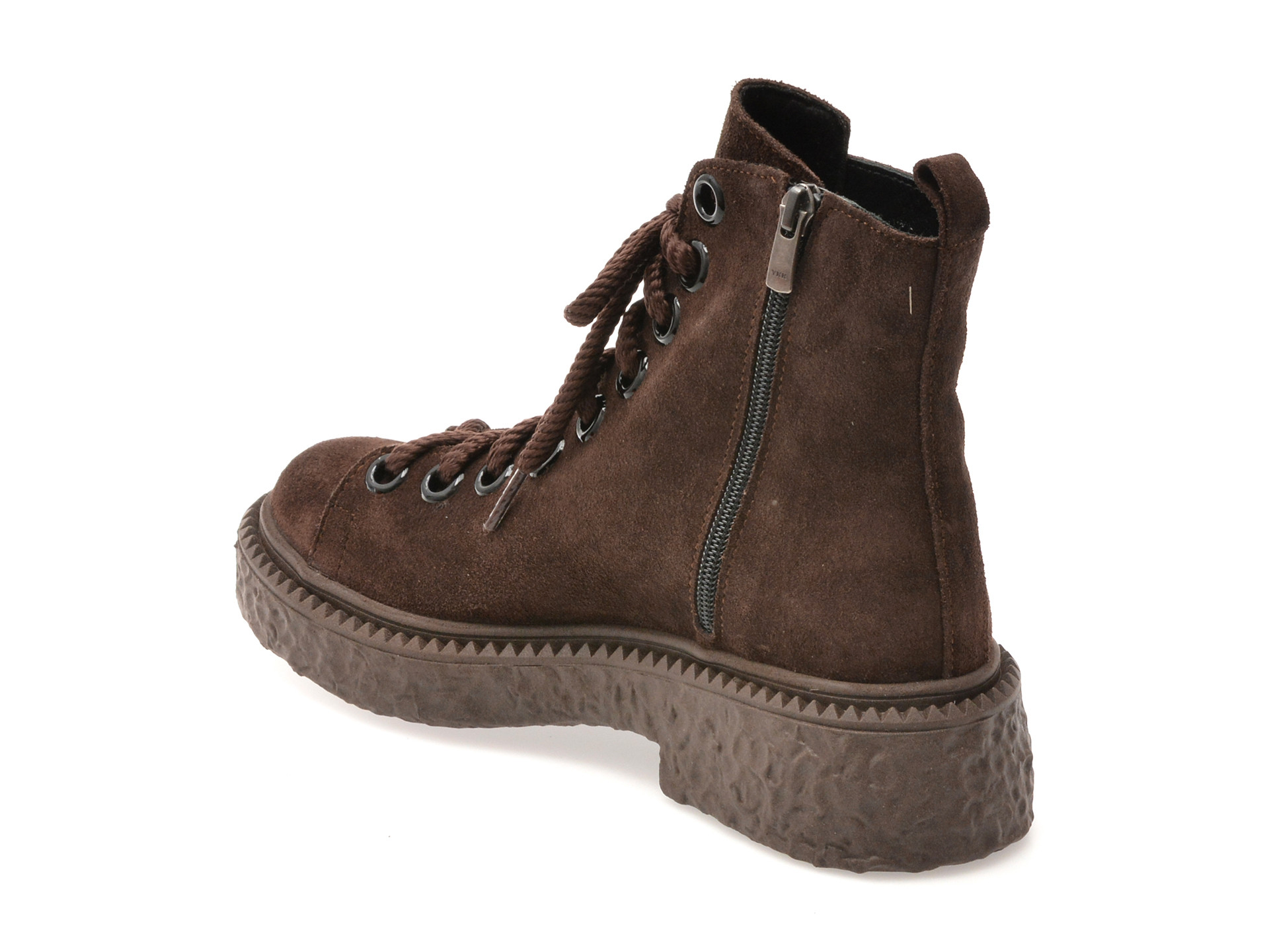 Ghete epica maro 4770030 din piele intoarsa