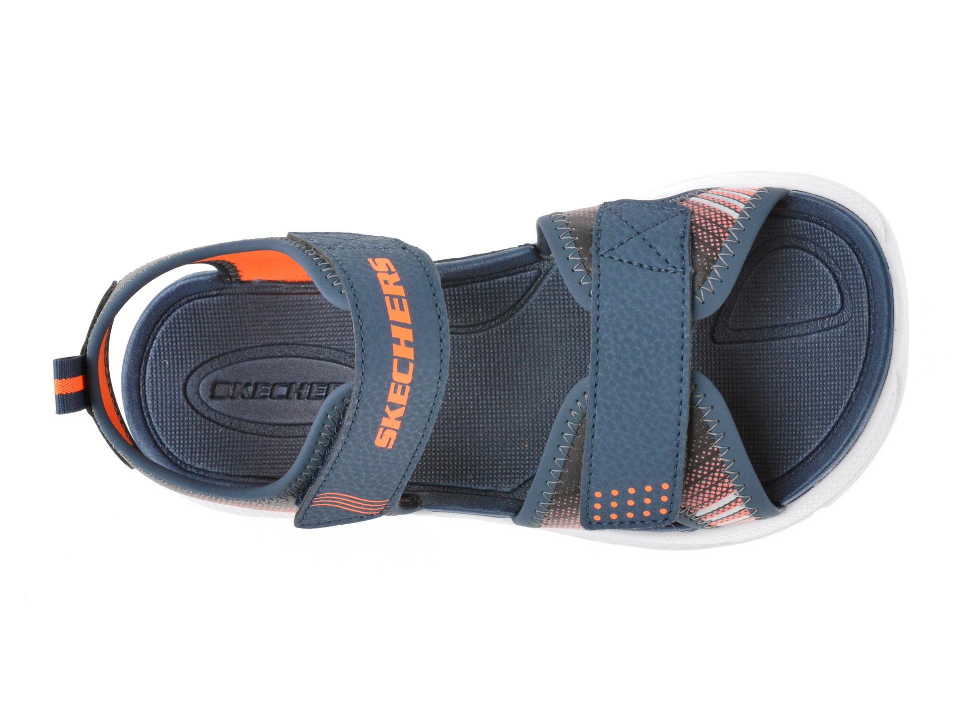 Sandale SKECHERS bleumarin, MICROSPEC-SPLASH, din piele ecologica
