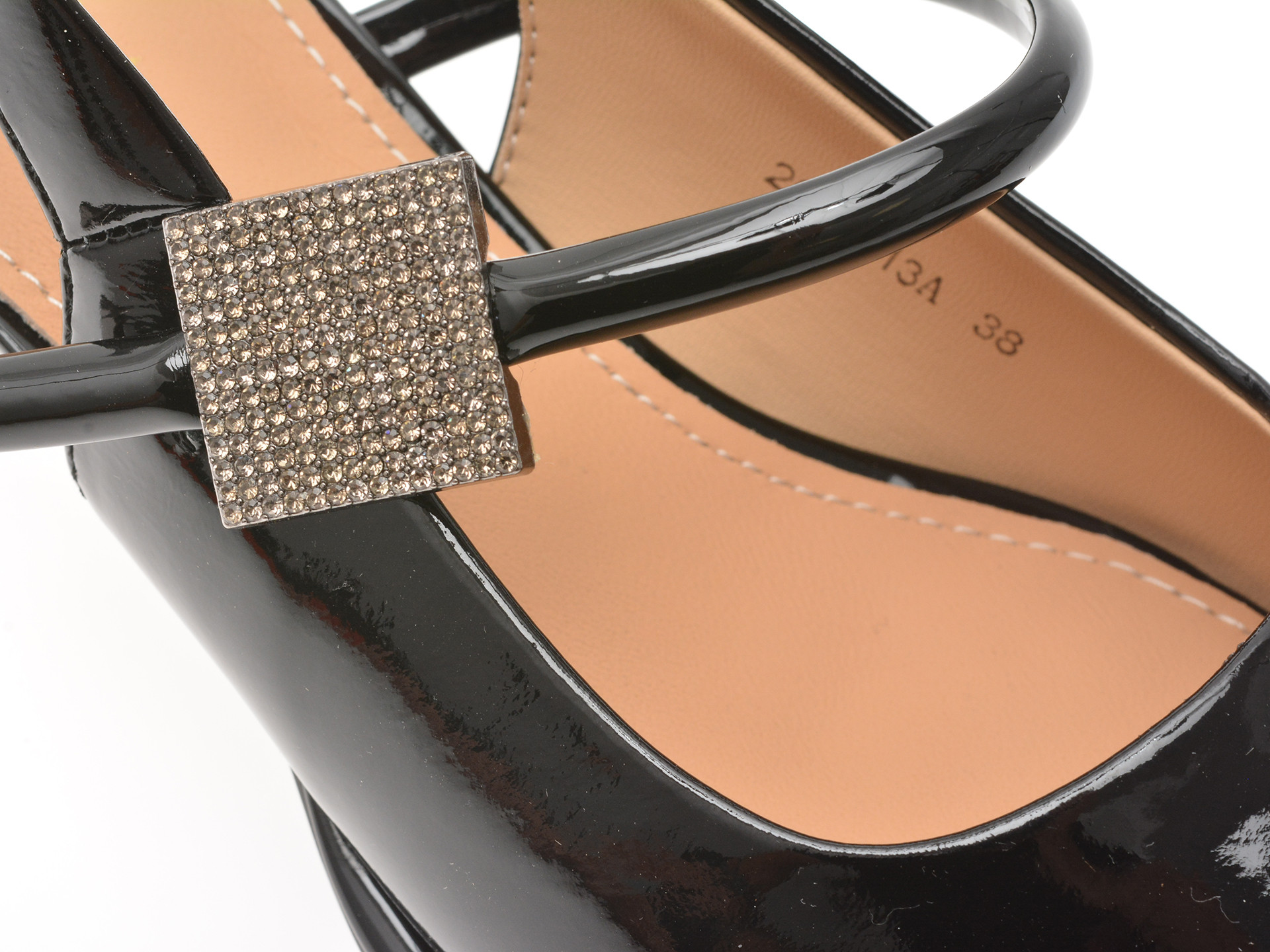 Pantofi EPICA negri, 201513, din piele naturala lacuita