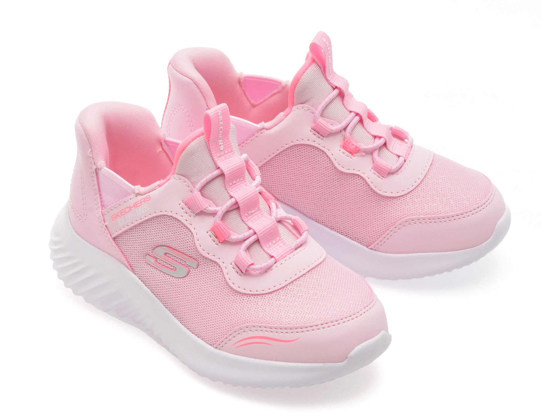 Pantofi sport SKECHERS roz, BOUNDER, din material textil