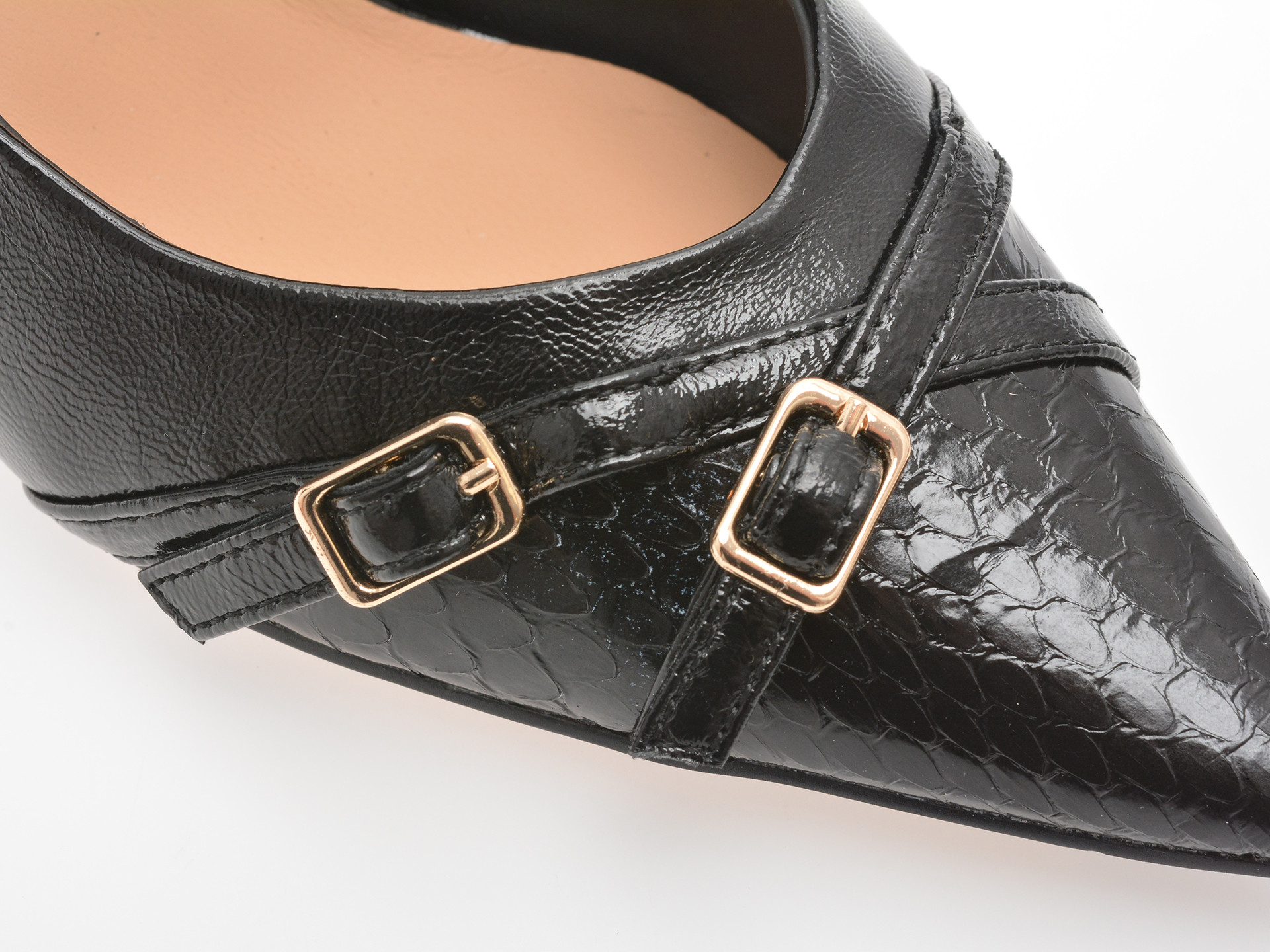 Pantofi eleganti EPICA negri, L5321, din piele naturala