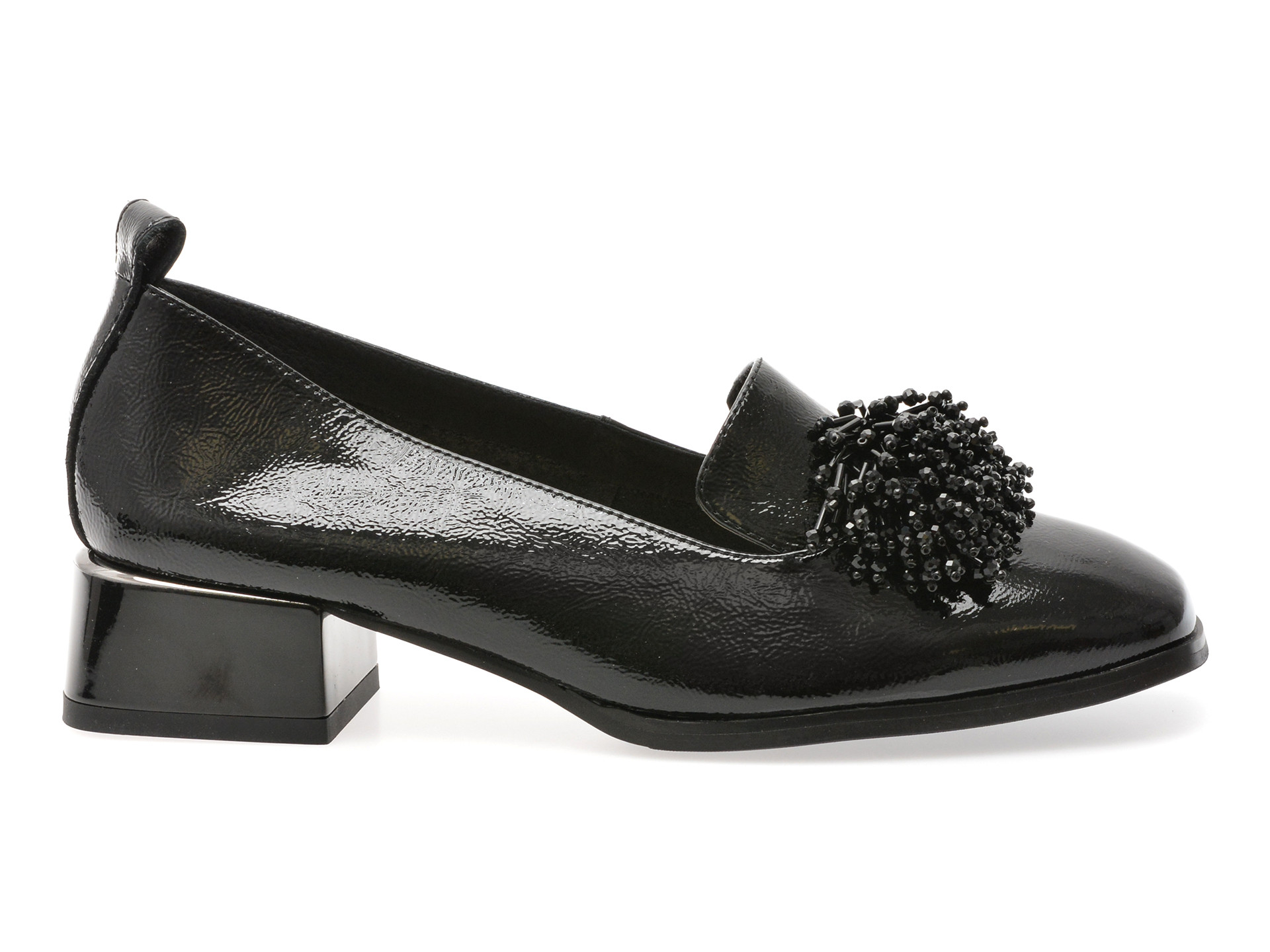 Pantofi EPICA negri, 3433, din piele naturala lacuita