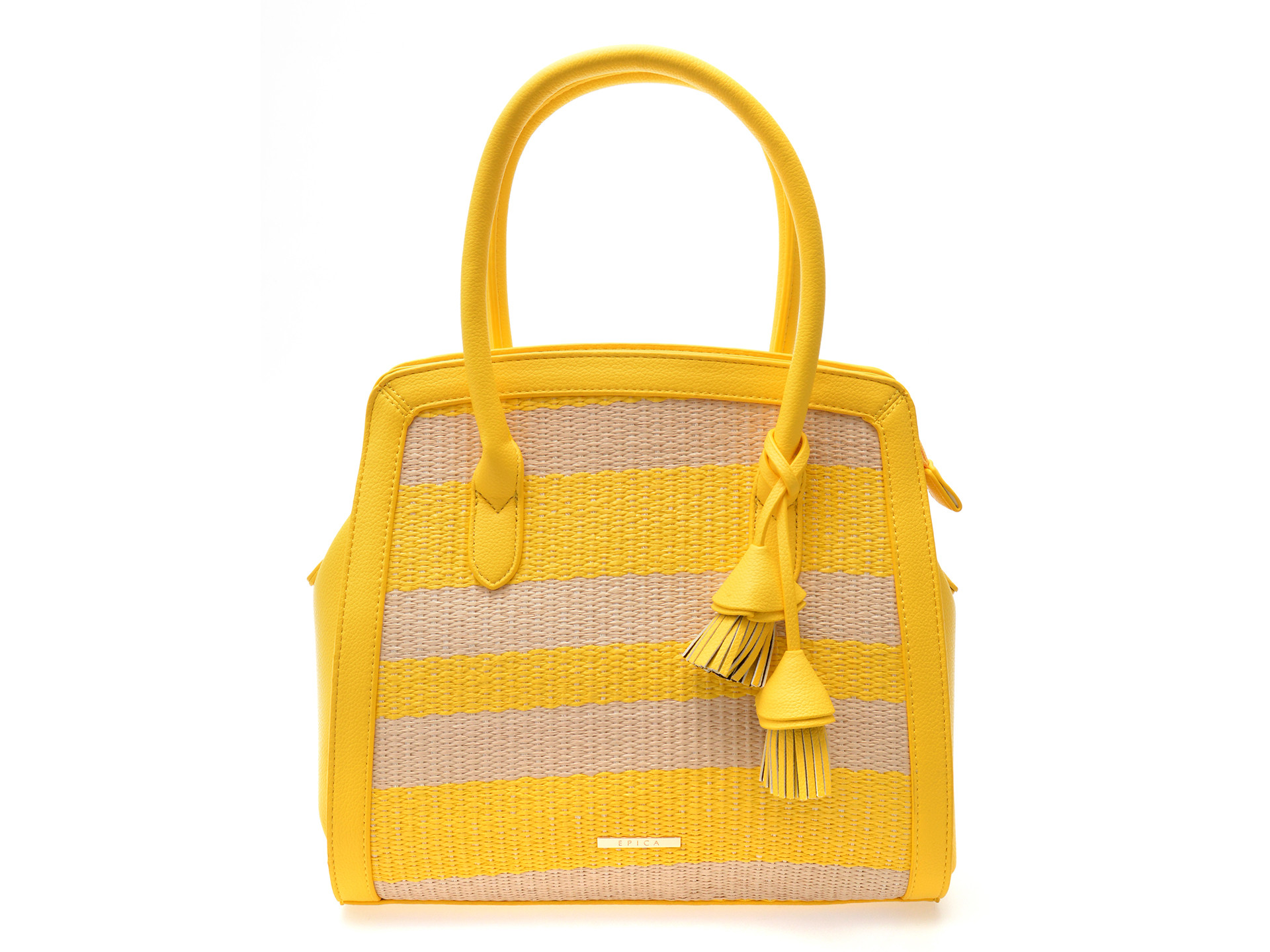 Geanta EPICA galbena, 118, din piele ecologica