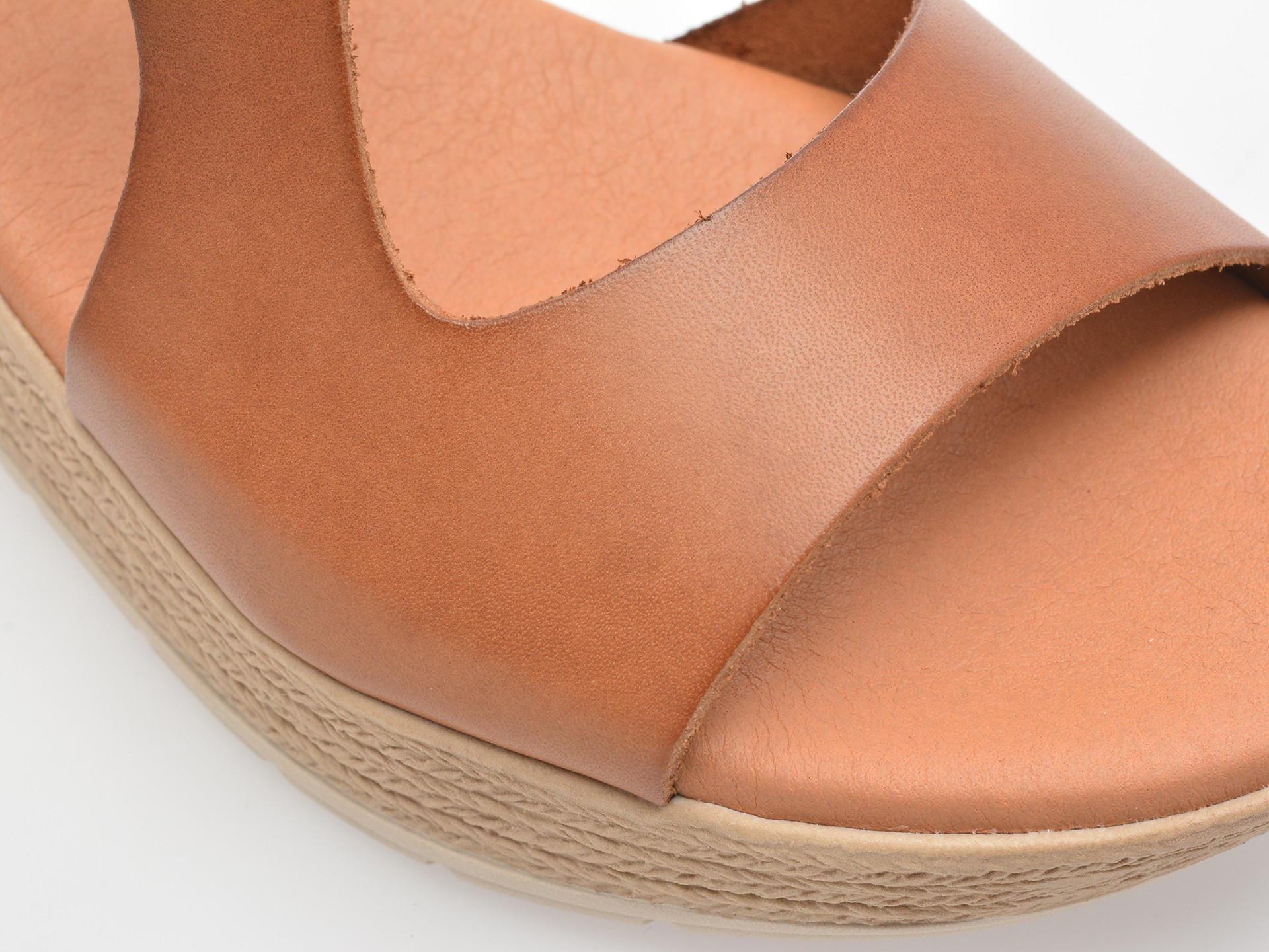 Sandale IMAGE maro, DUSAMBE, din piele naturala