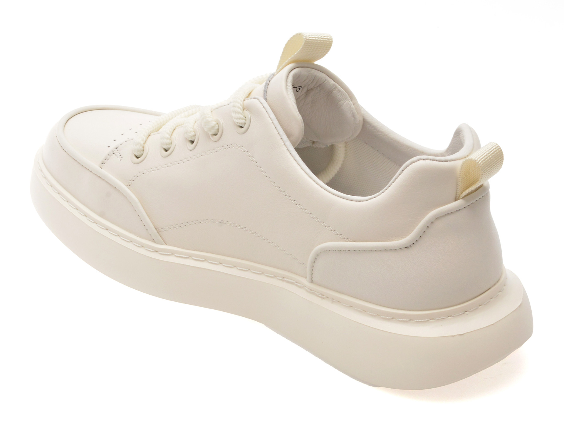 Pantofi sport EPICA albi, 82013, din piele naturala