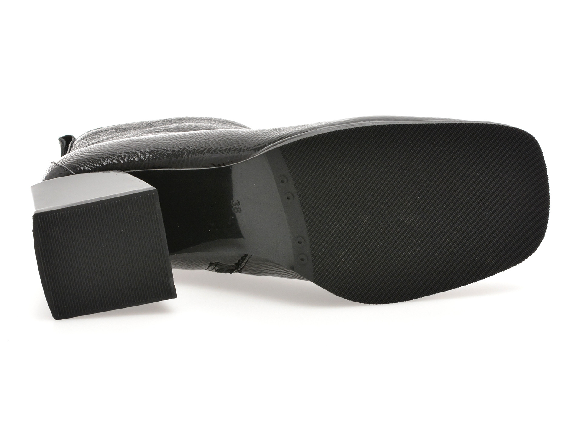 Ghete EPICA negre, 2771039, din piele naturala lacuita