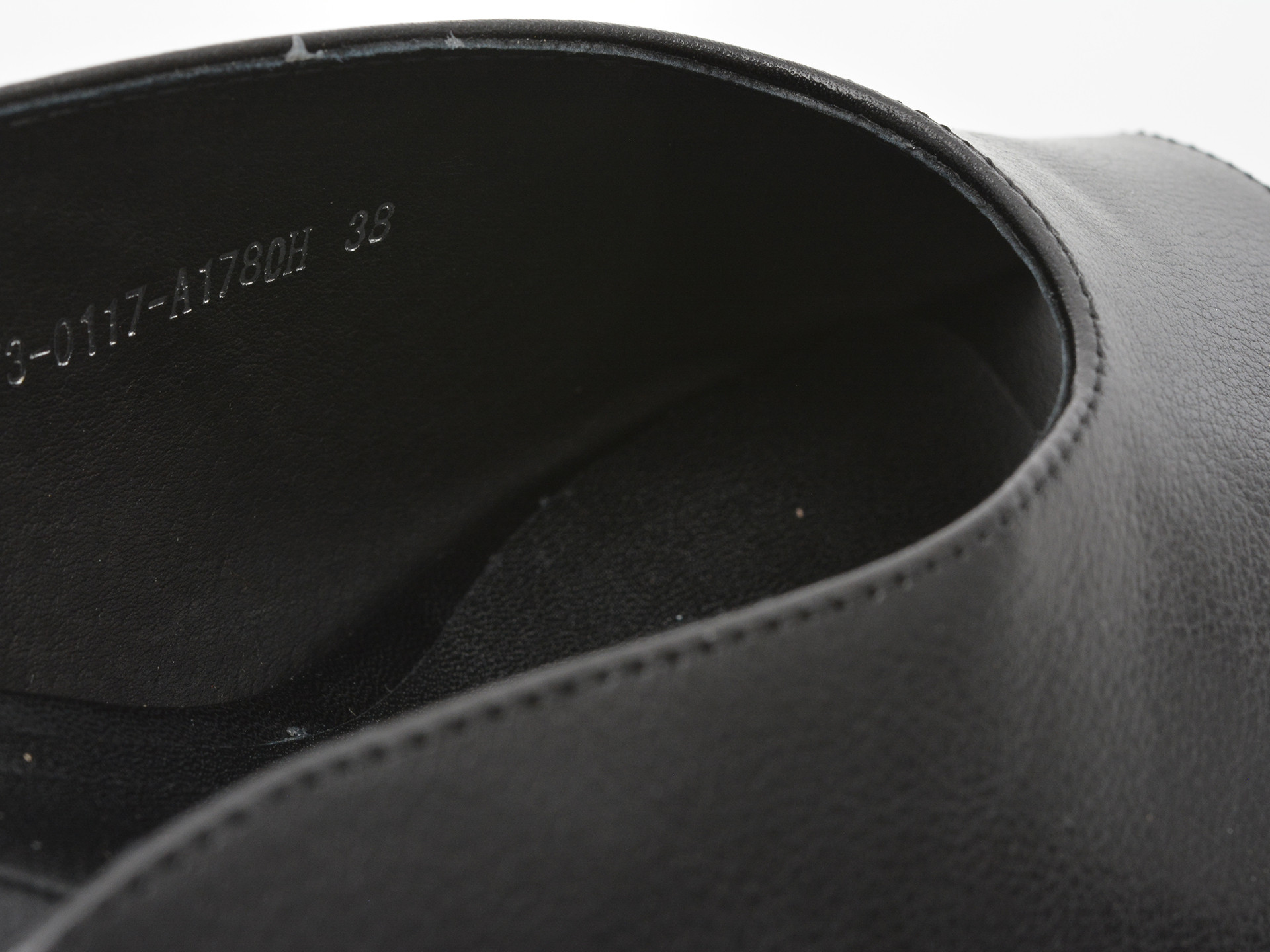 Papuci EPICA negri, 1F7073, din piele naturala