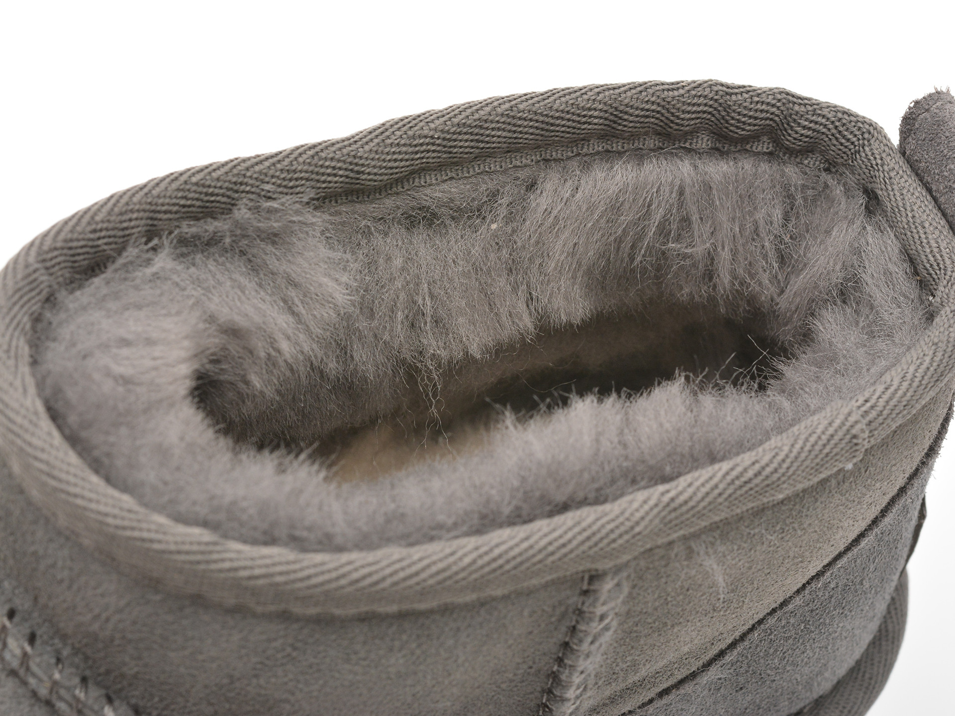 Ghete UGG gri, CLASSIC ULTRA MINI, din piele intoarsa