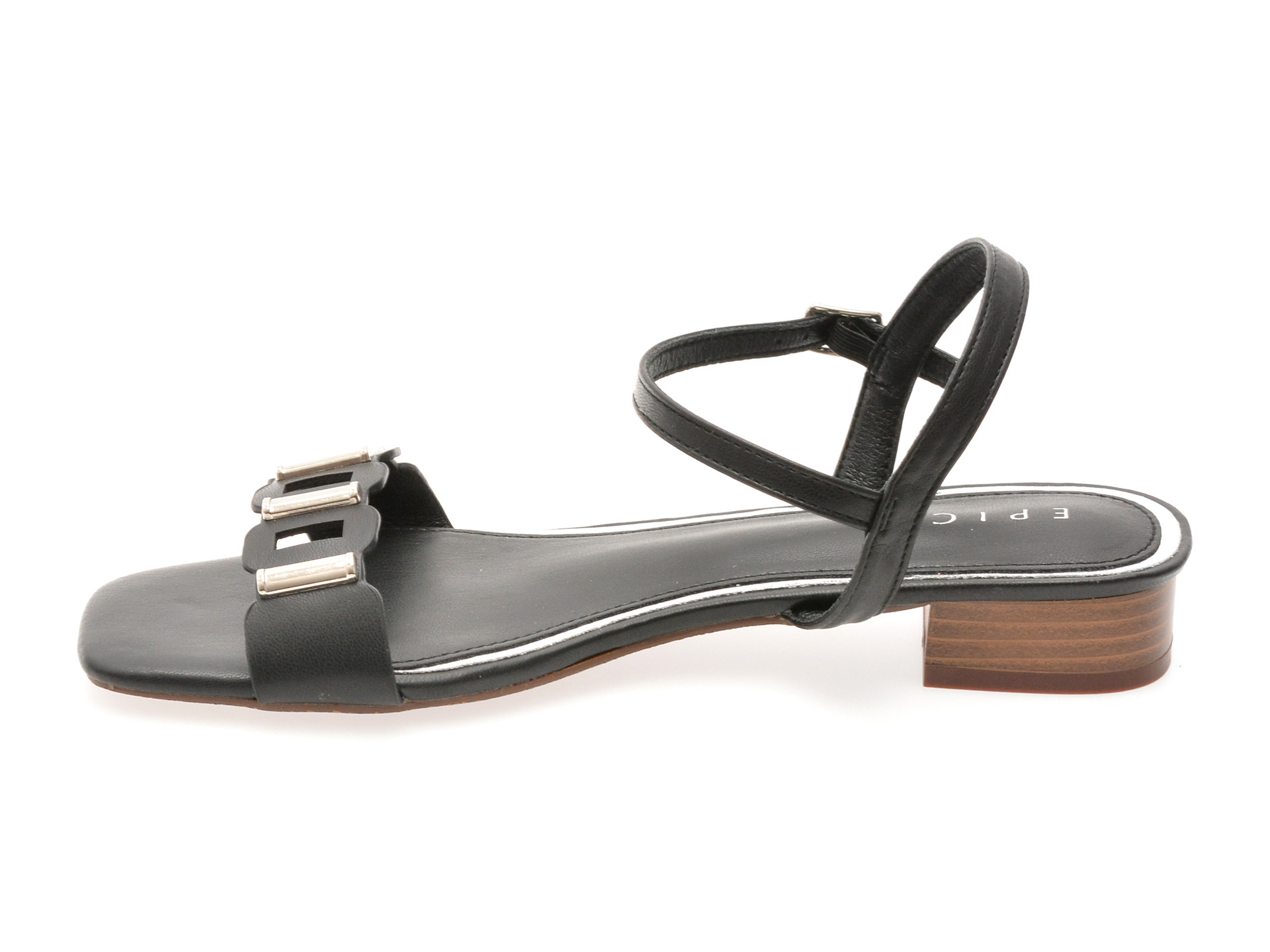 Sandale EPICA negre, 82962, din piele ecologica