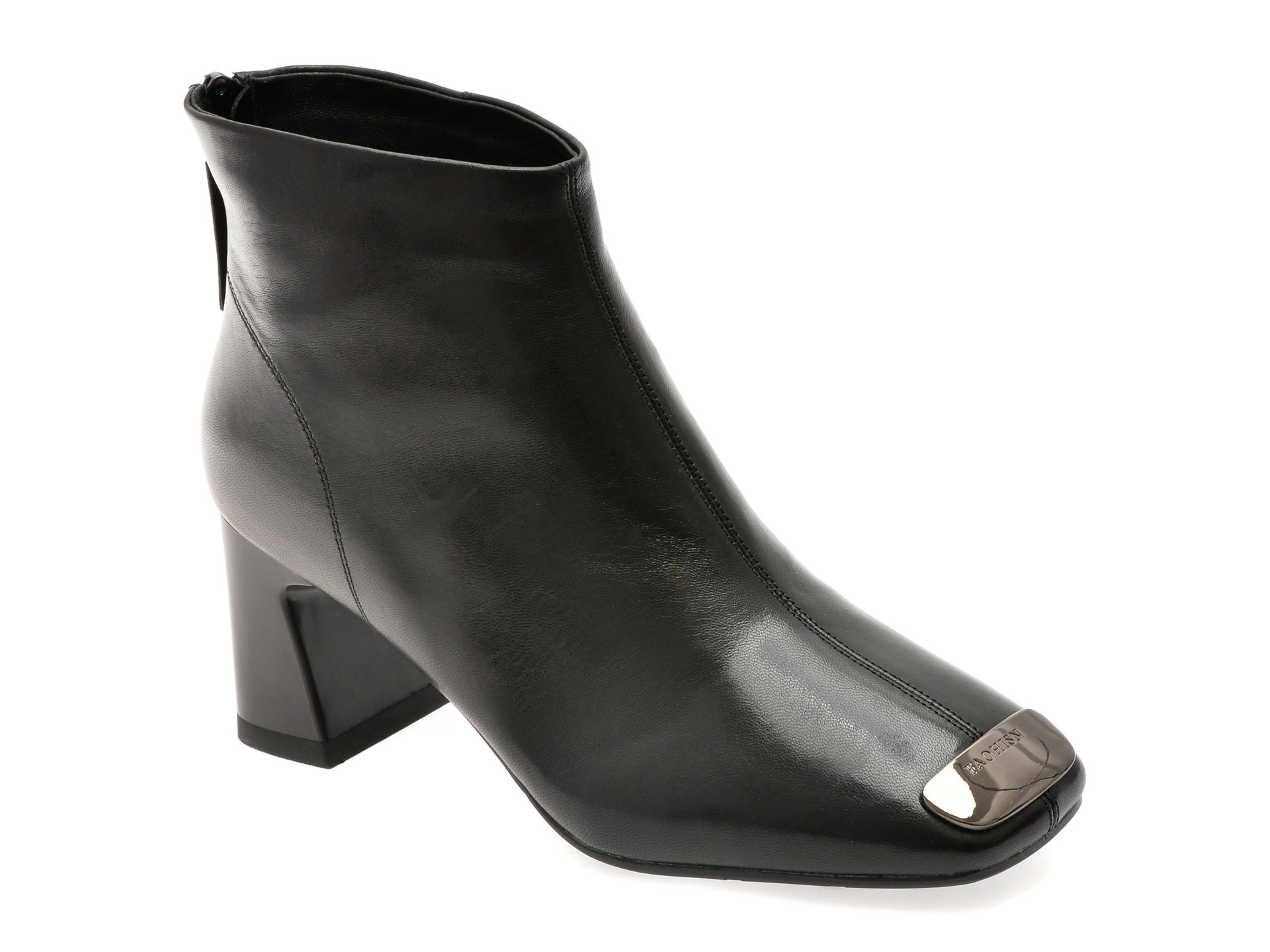 Botine EPICA negre, M32120, din piele naturala
