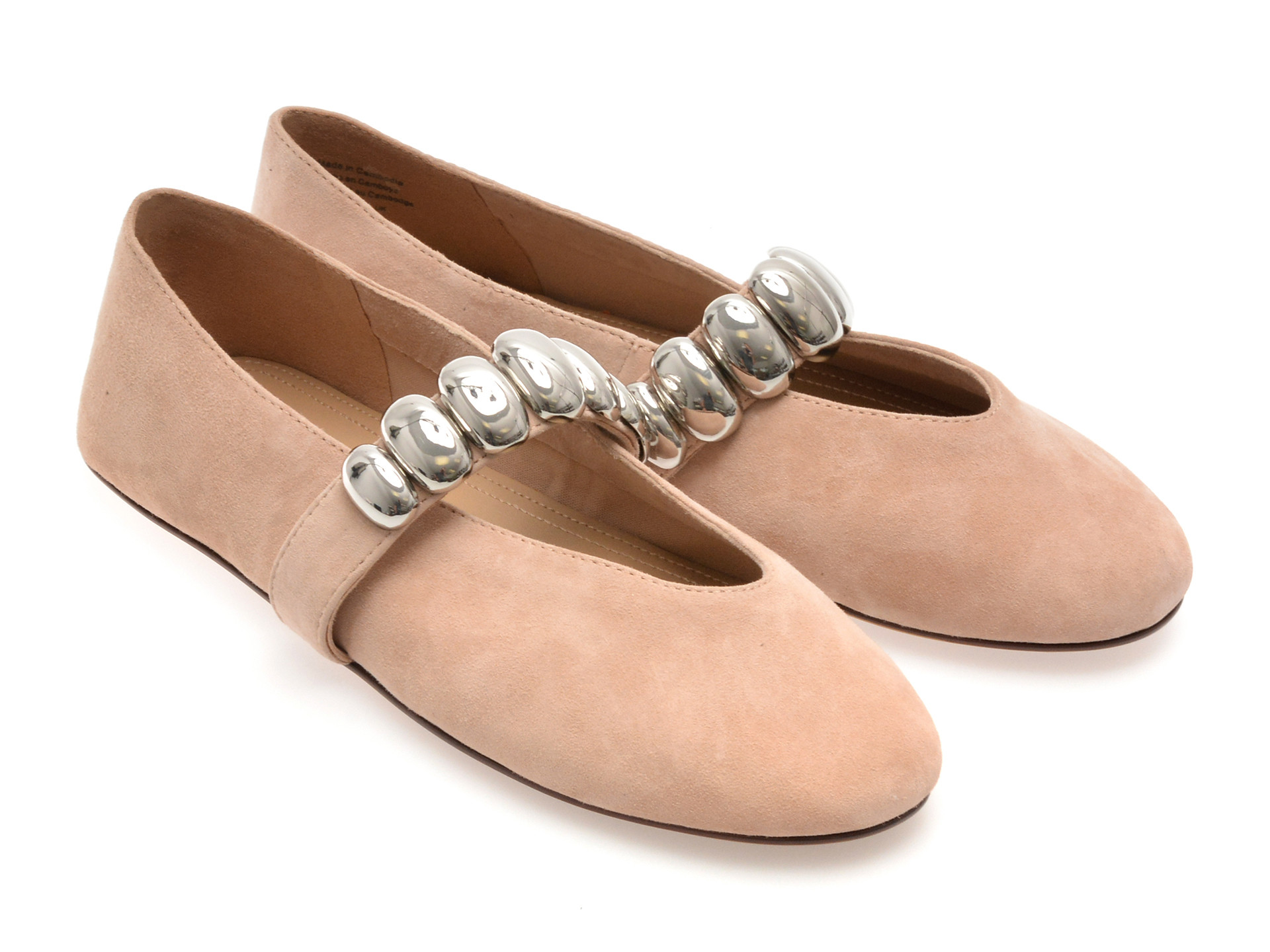 Balerini ALDO bej, FIGGIS 274, din piele intoarsa