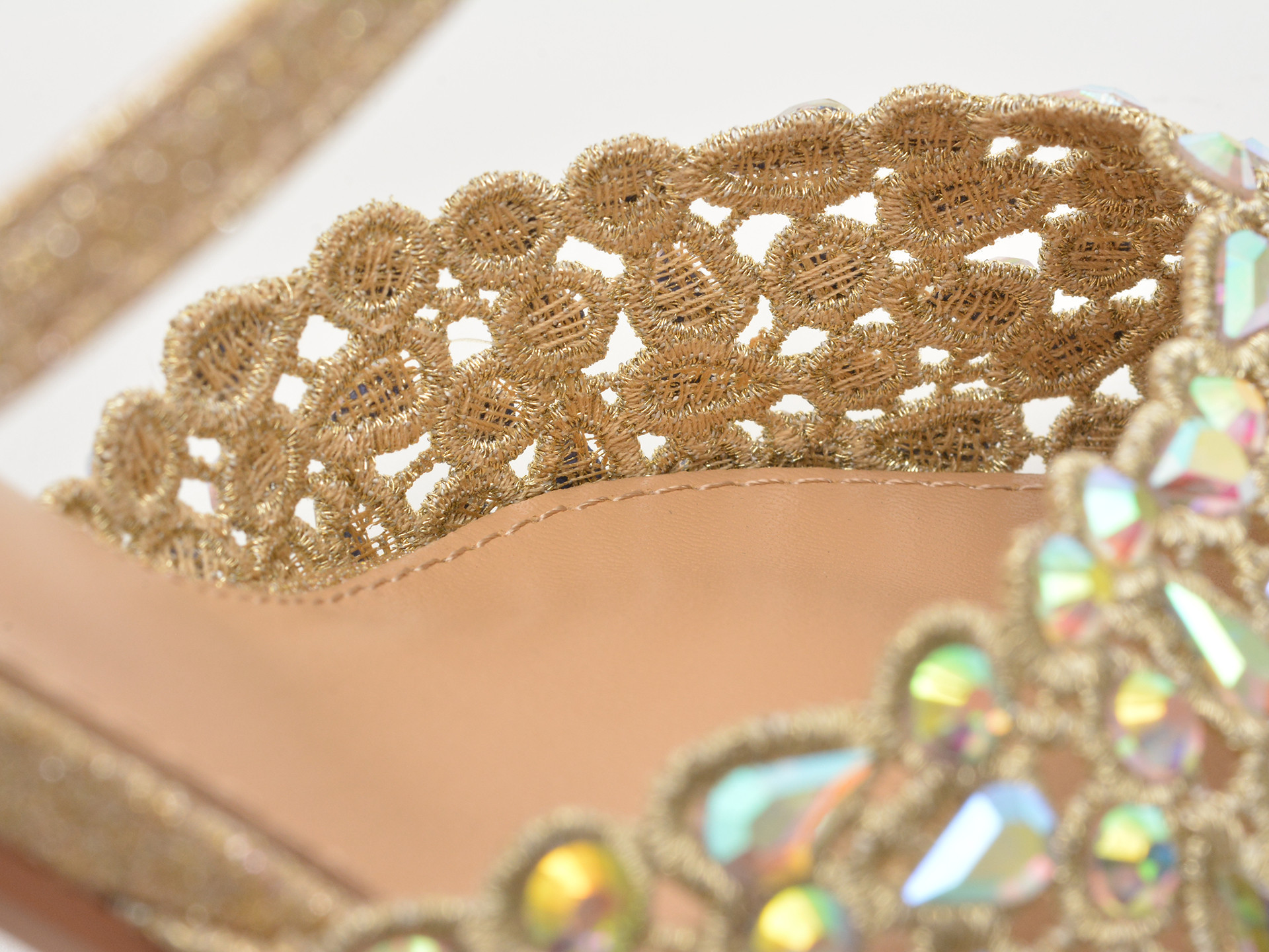 Pantofi eleganti EPICA aurii, 101605, din material textil