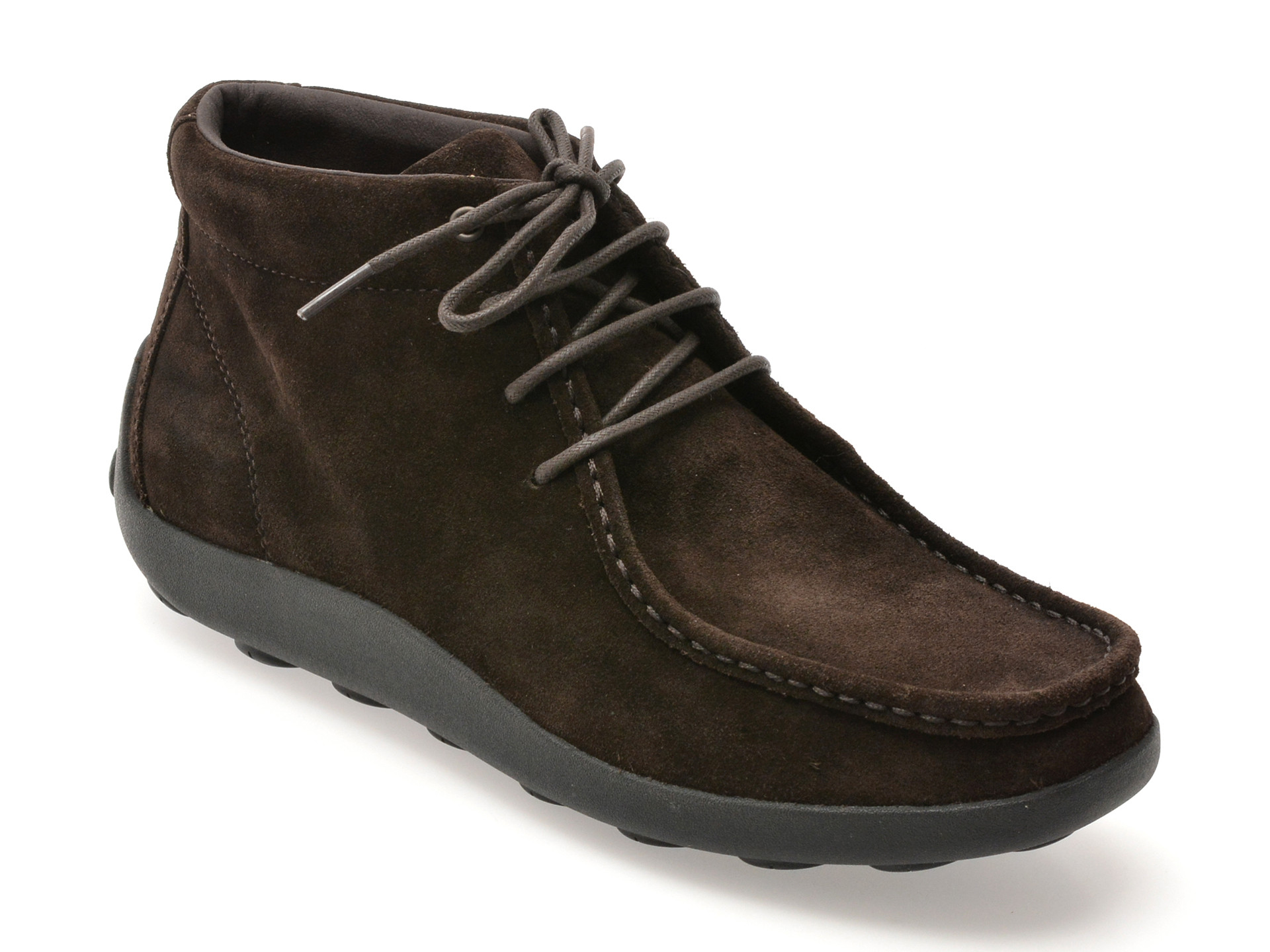 Ghete GEOX maro, U56HLA, din piele intoarsa