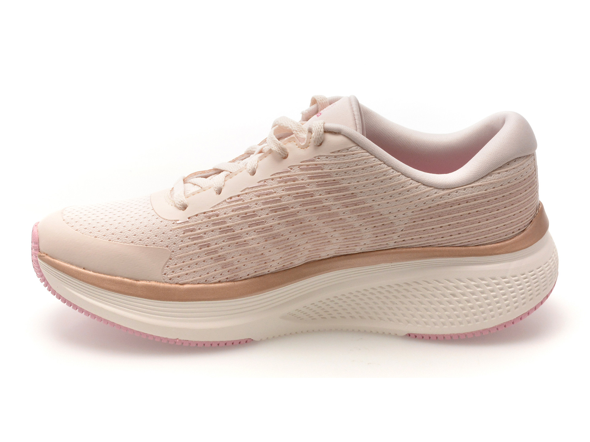 Pantofi sport SKECHERS nude, GO RUN ELEVATE 2.0, din material textil