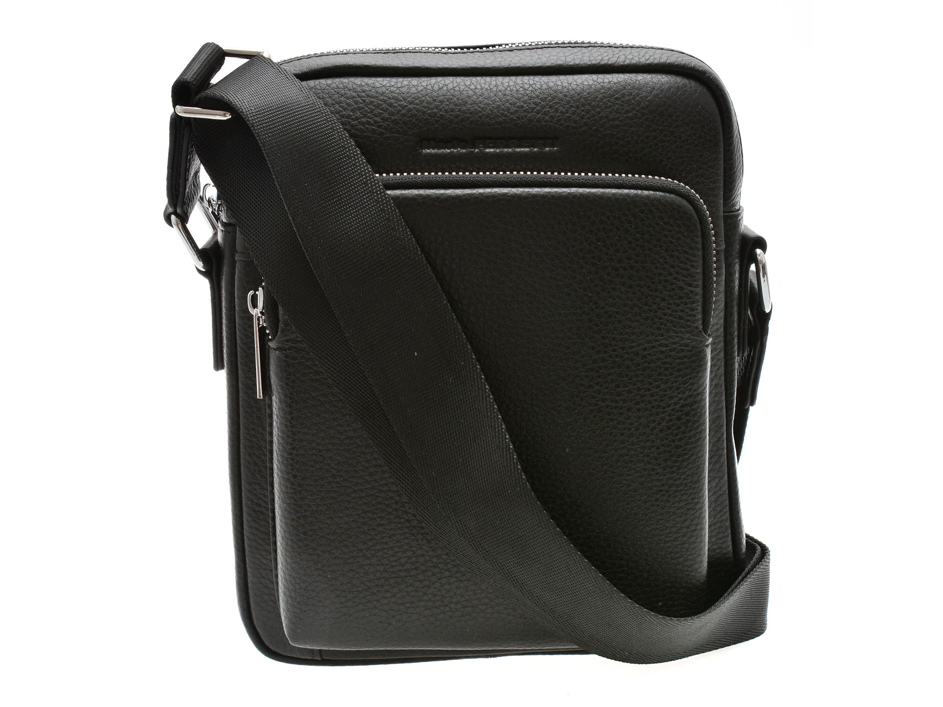 Borseta MARIO FERRETTI neagra, 8981, din piele naturala