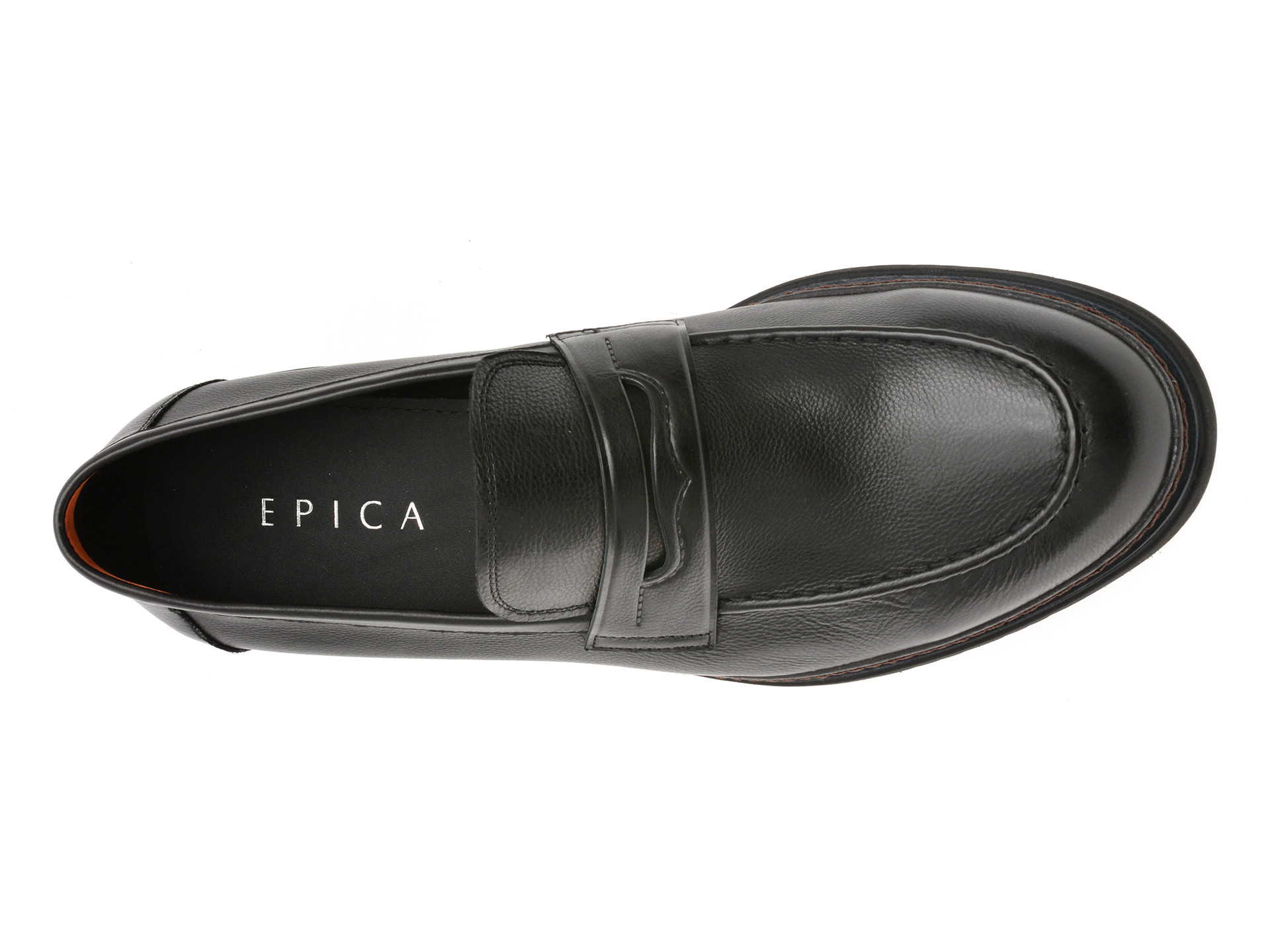 Mocasini eleganti EPICA negri, QA82AB, din piele naturala