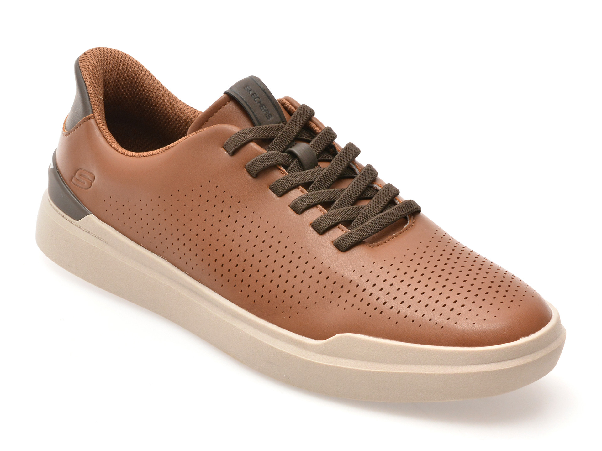 Pantofi sport SKECHERS maro, OWEN, din piele ecologica