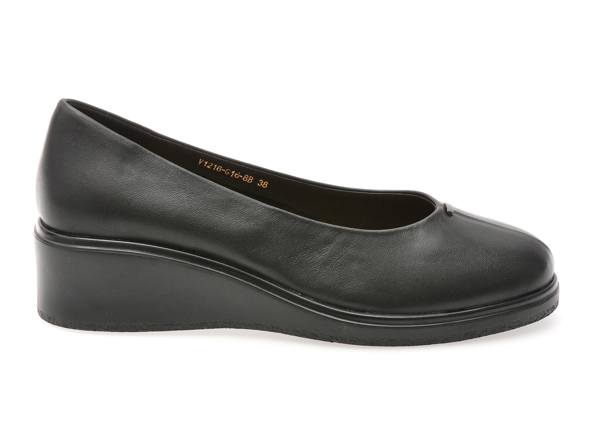 Balerini EPICA negri, 1216G16, din piele naturala