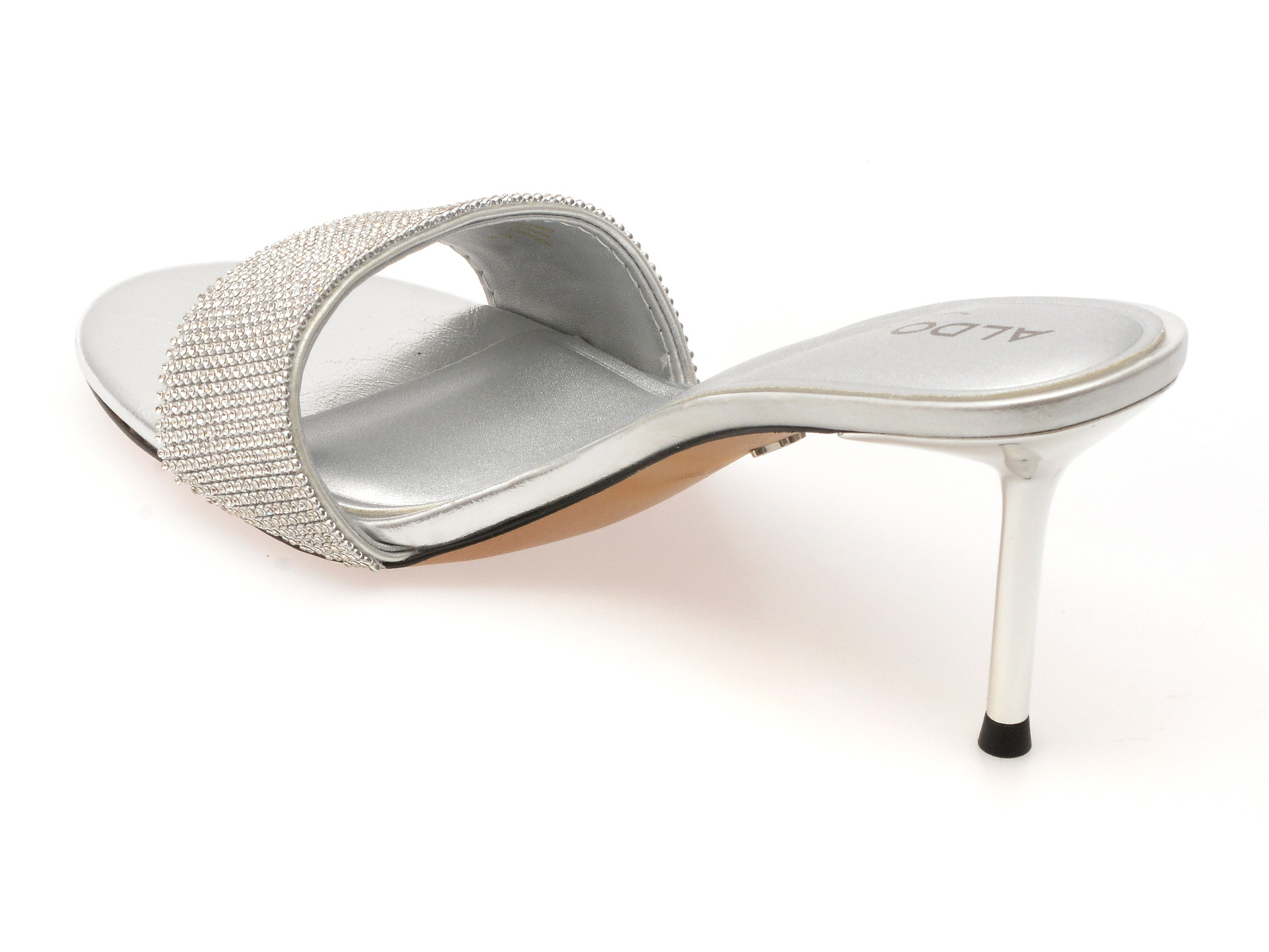 Papuci ALDO argintii, ETERNALLY 040, din piele ecologica