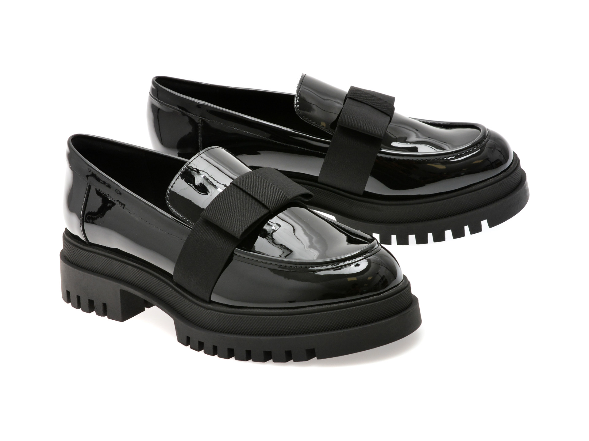 Mocasini ALDO negri, THEATRIC 001, din piele ecologica lacuita