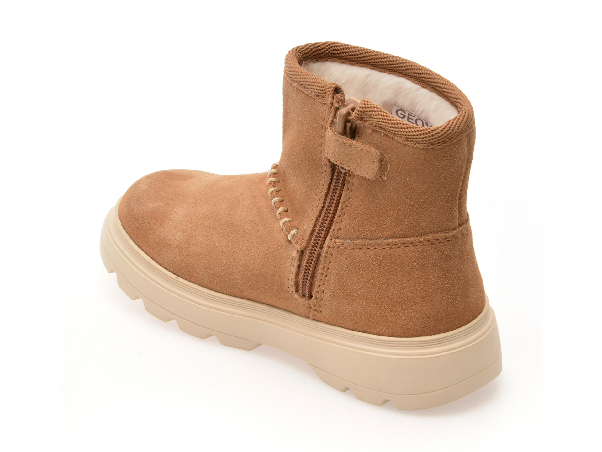 Ghete GEOX maro, B565YA, din piele intoarsa