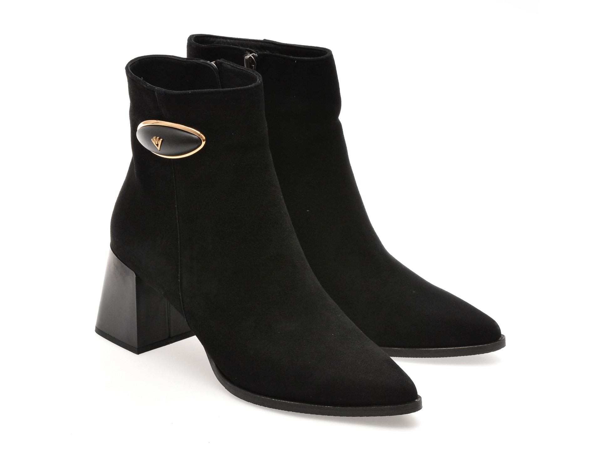 Botine EPICA negre, 2011628, din piele intoarsa