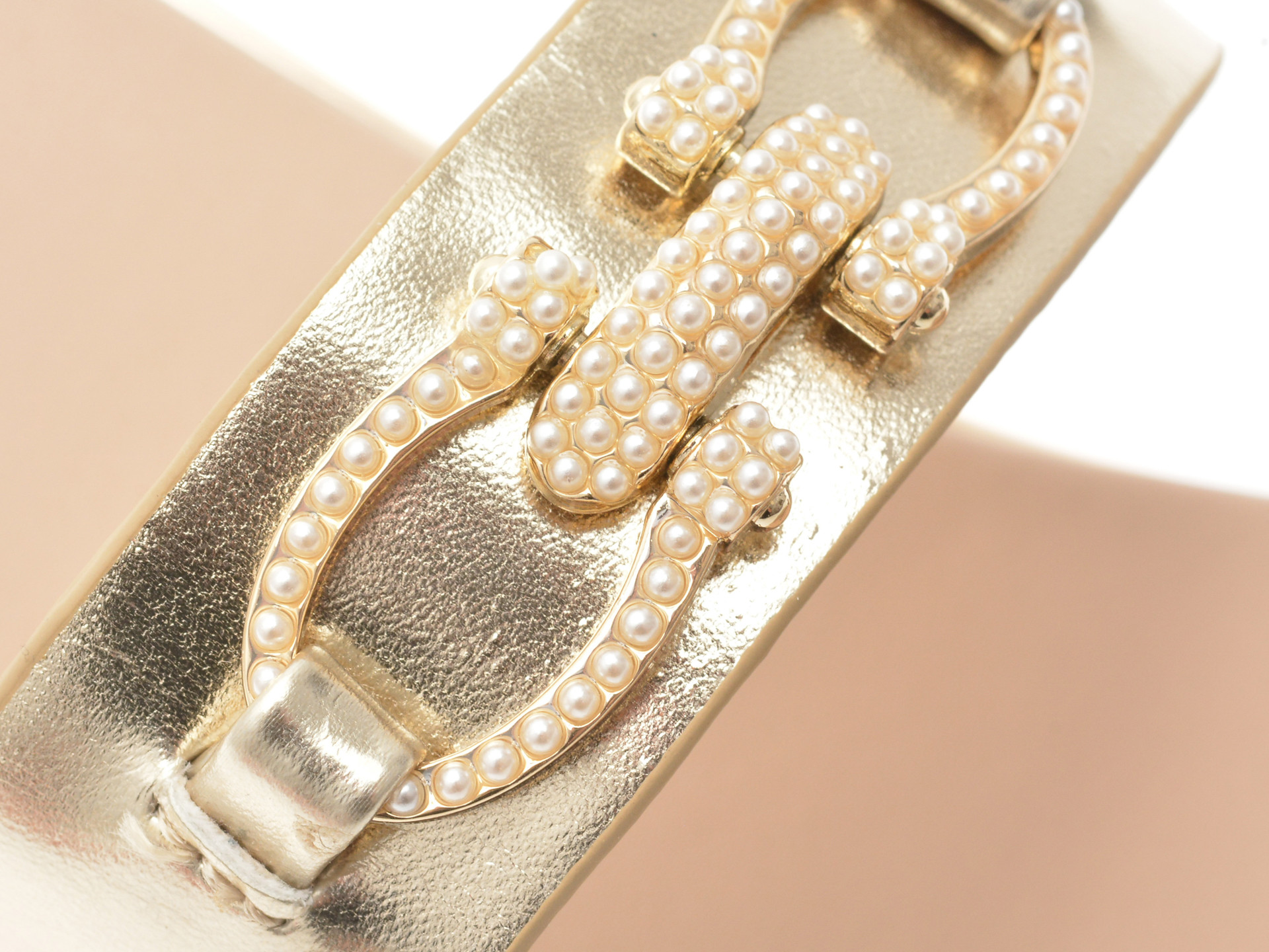 Papuci ALDO aurii, MARREN 741, din piele ecologica