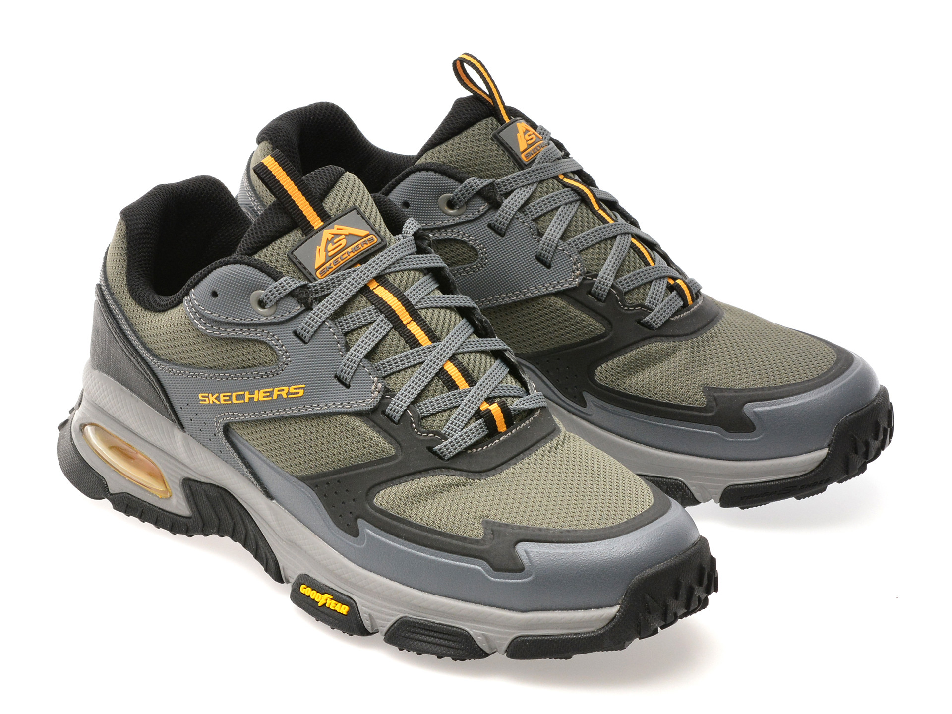 Pantofi sport SKECHERS kaki, SKECH-AIR ENVOY, din material textil