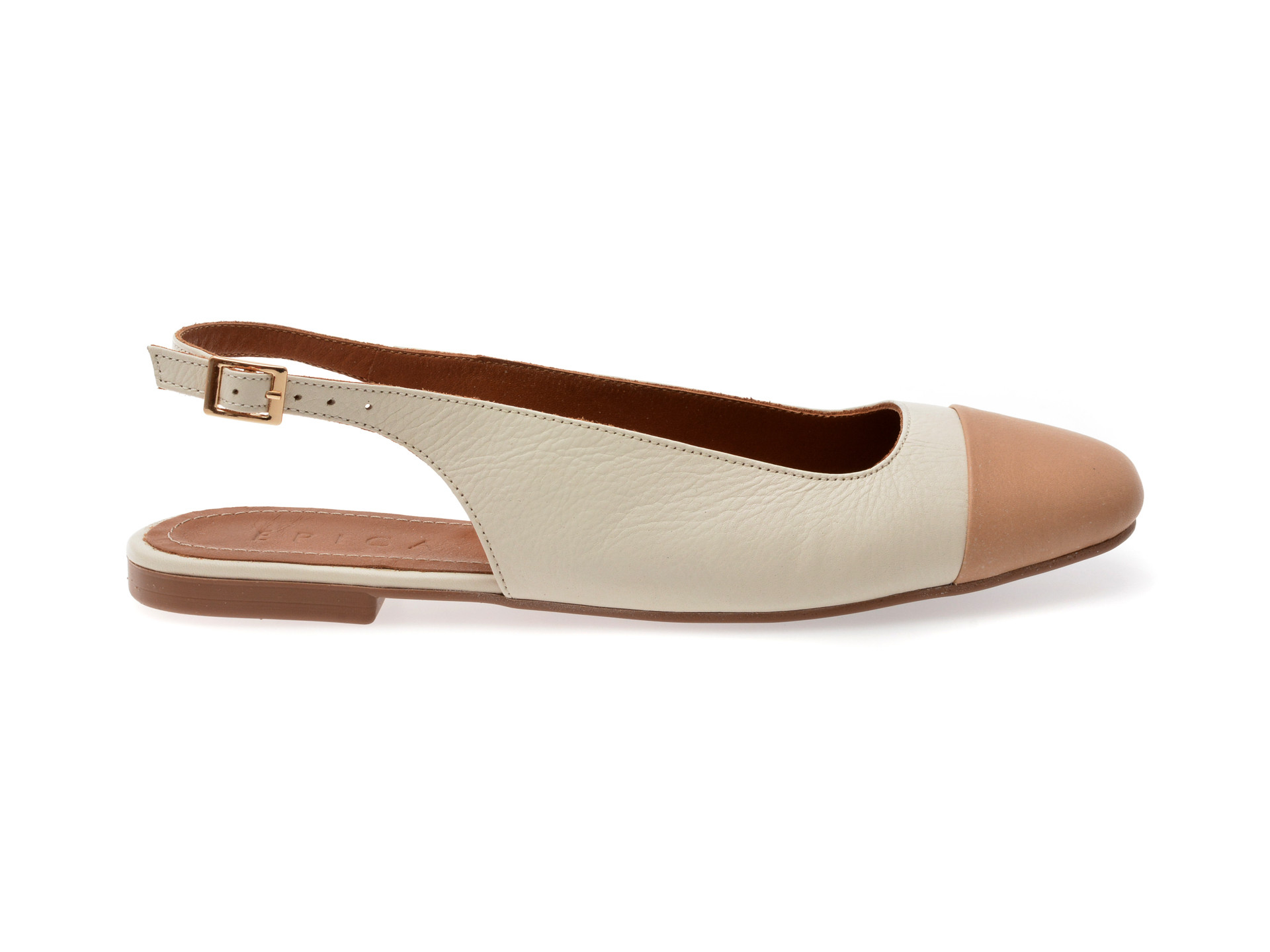 Pantofi EPICA albi, 2005, din piele naturala