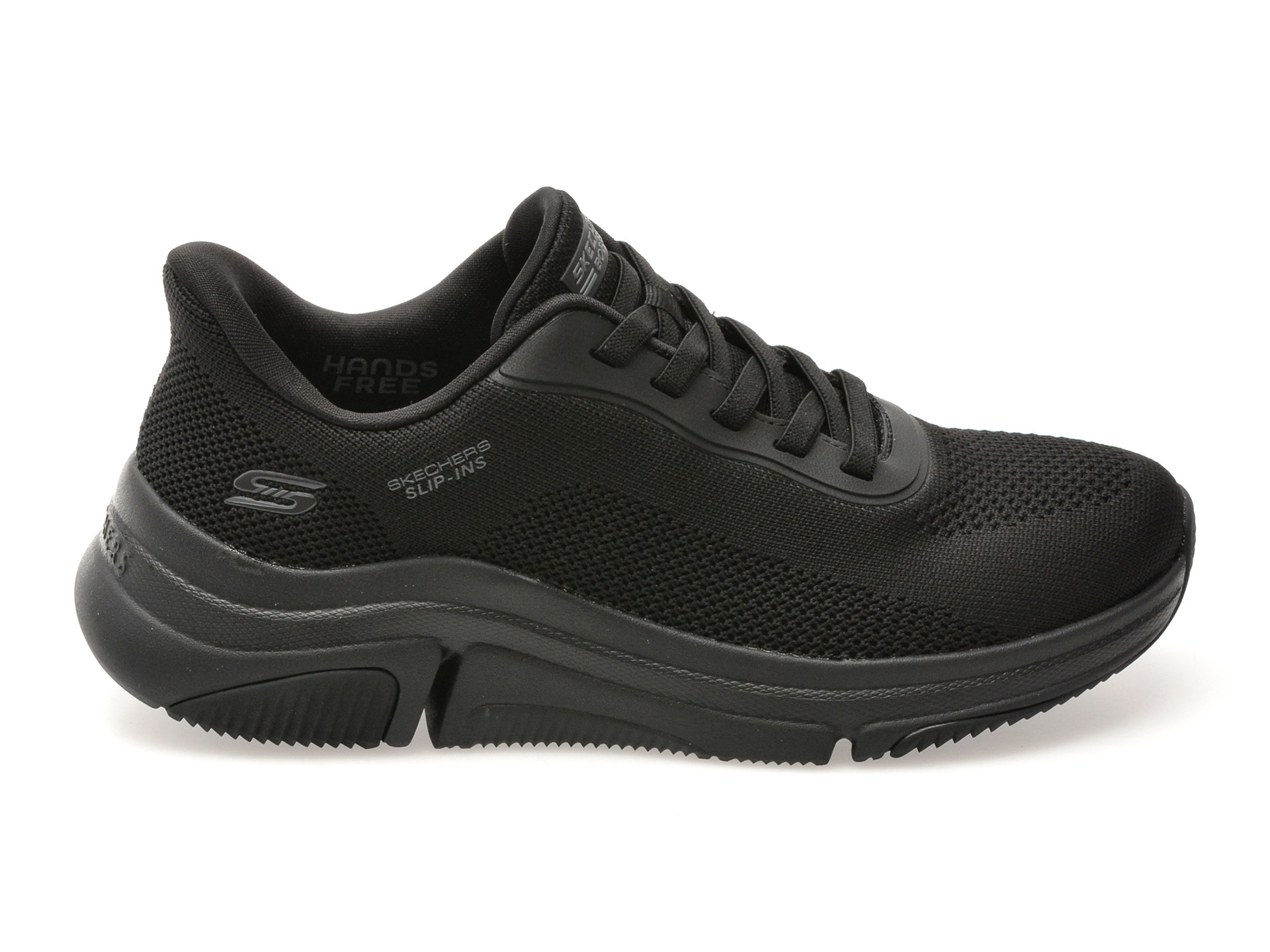 Pantofi sport SKECHERS negri, BOBS SPARROW FLEX, din material textil
